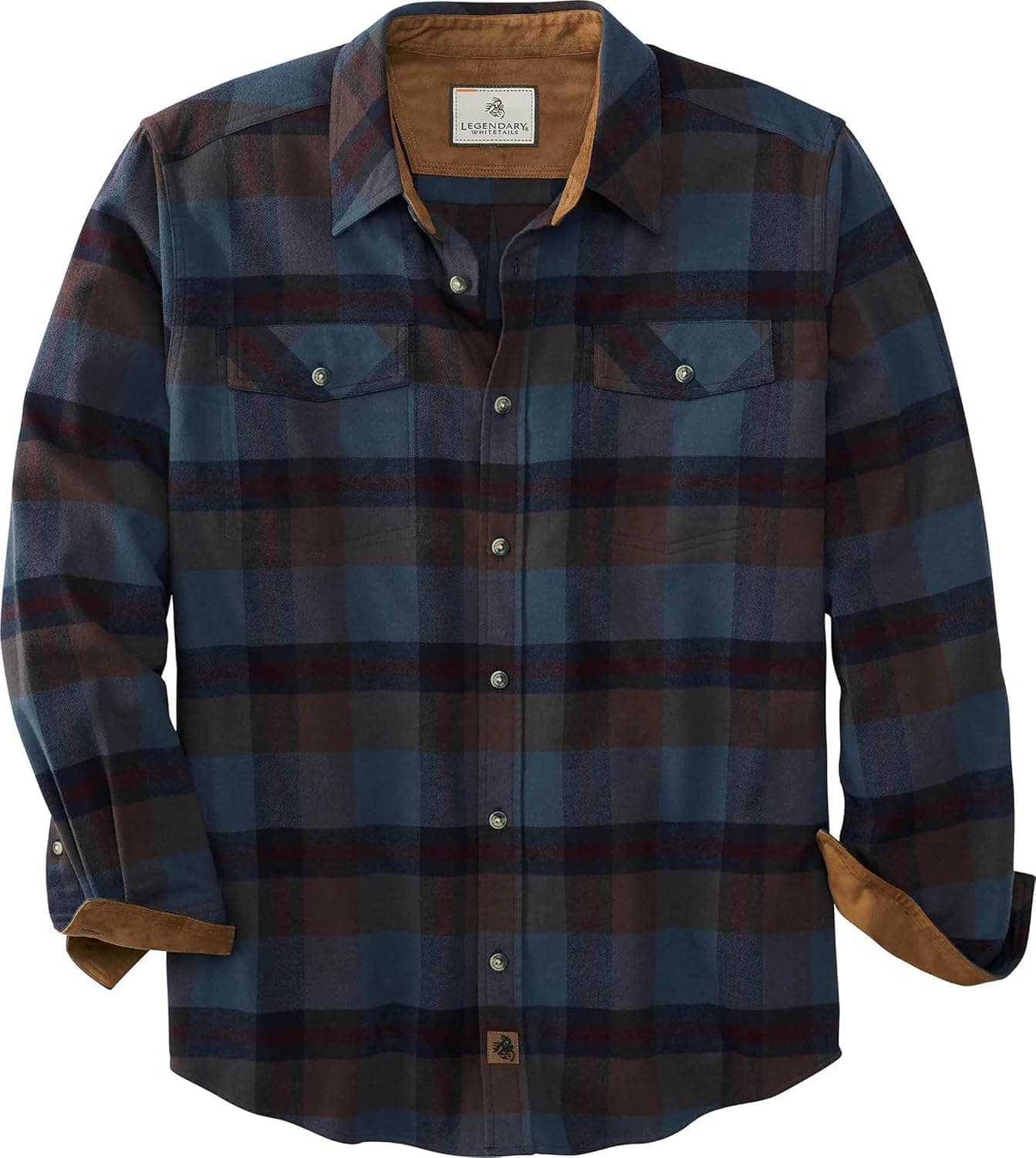 Men's Long Sleeve Button Down Relaxed Fit Flannel Shirt