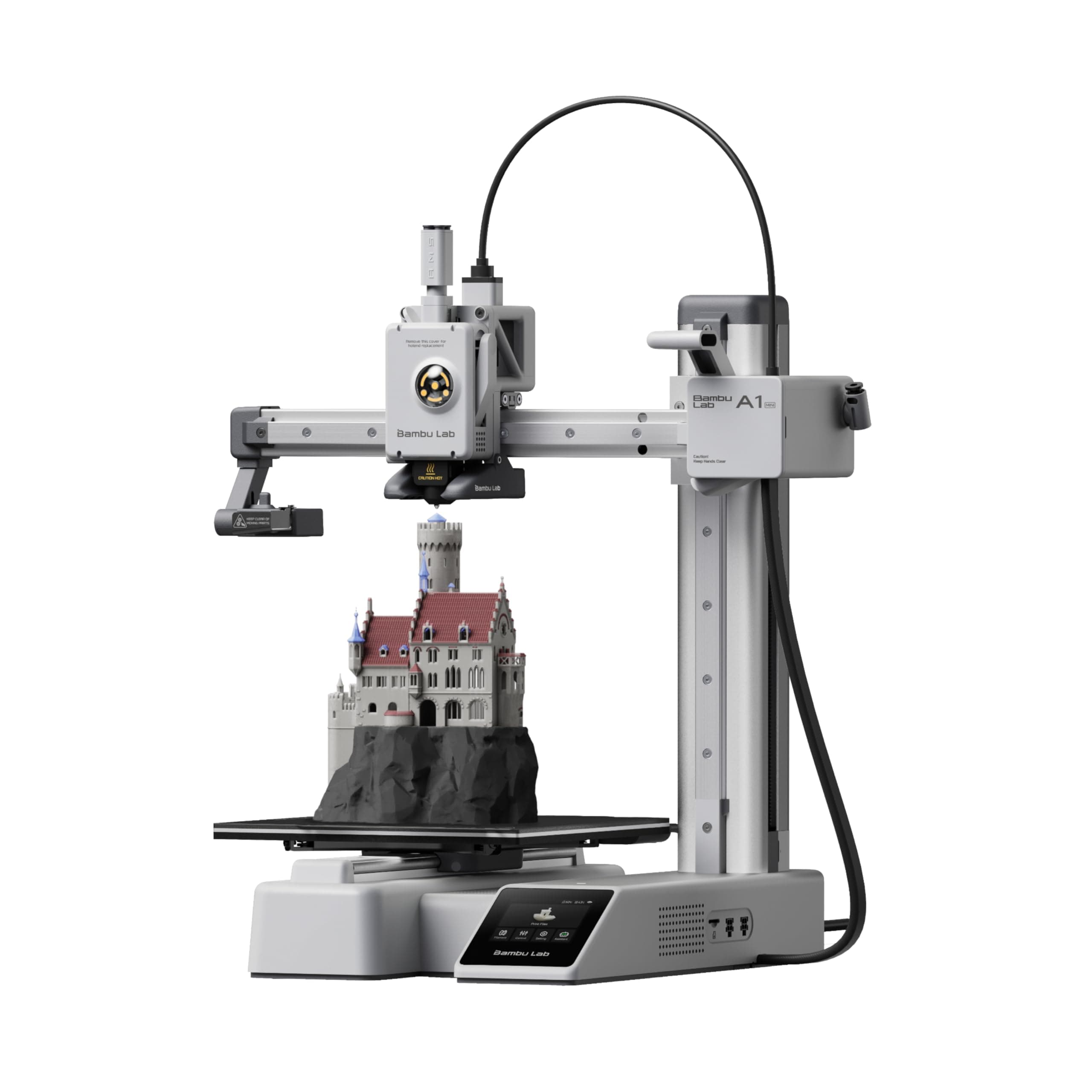 Bambu Lab A1 Mini 3D Printer, Multi-Colour Printing, 20-Minute Setup, High-Speed Precision, Auto-Calibration, 48 dB Quiet Operation