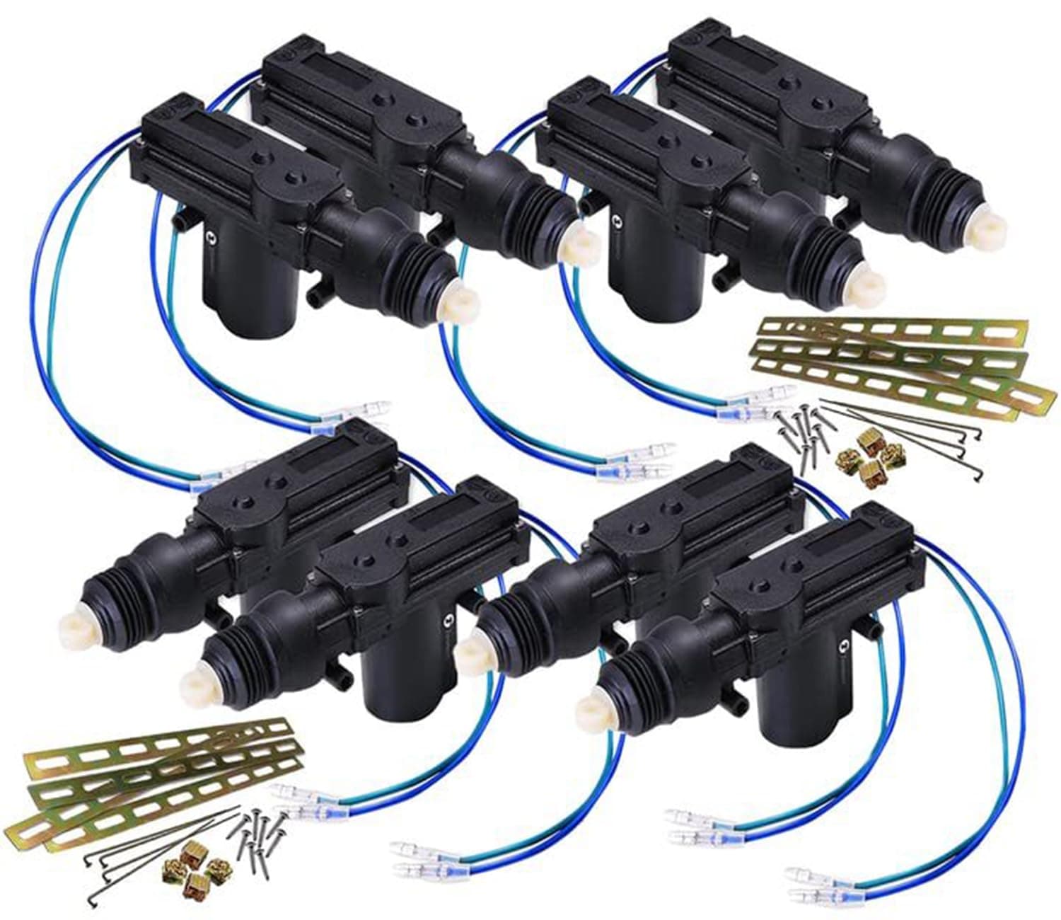 ZONETECH Car Universal High Power Door Lock Actuator - Premium Quality Heavy Duty Durable Automotive Locking Mechanism (8-Pack)