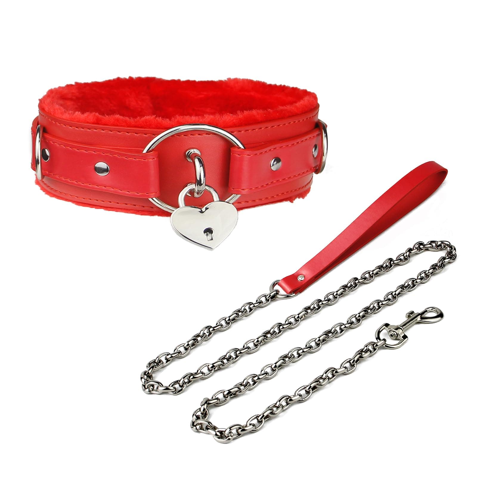 IUEWUFLeather choker Collar with Lock Adjustable Size for women