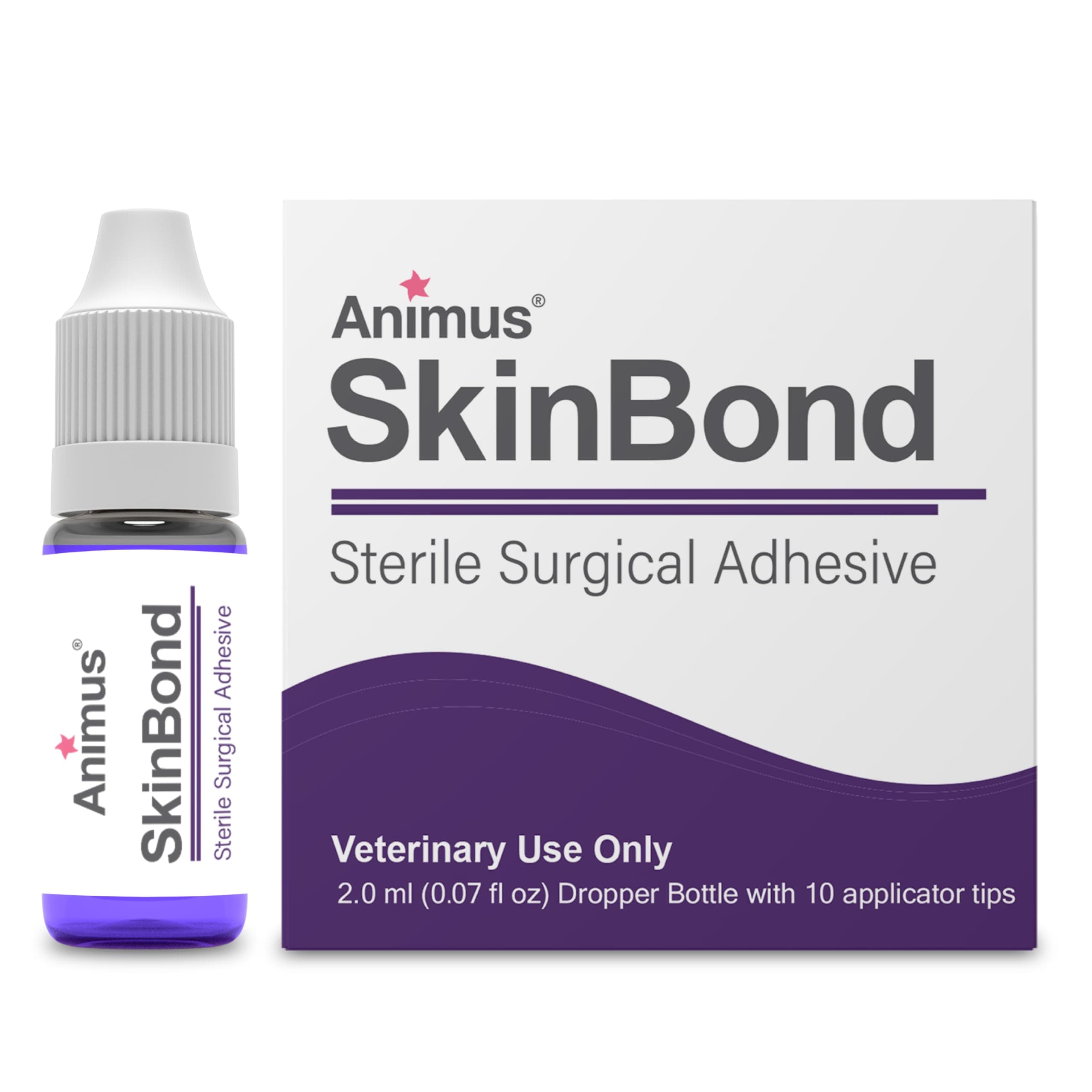 – Animus SkinBond Veterinary Surgical Glue | Quick-Setting No Sting Cyanoacrylate Glue | Fast-Acting Skin Glue for Bleeding Control | Flexible Liquid Skin Waterproof Wound Sealer for Dogs and Cats