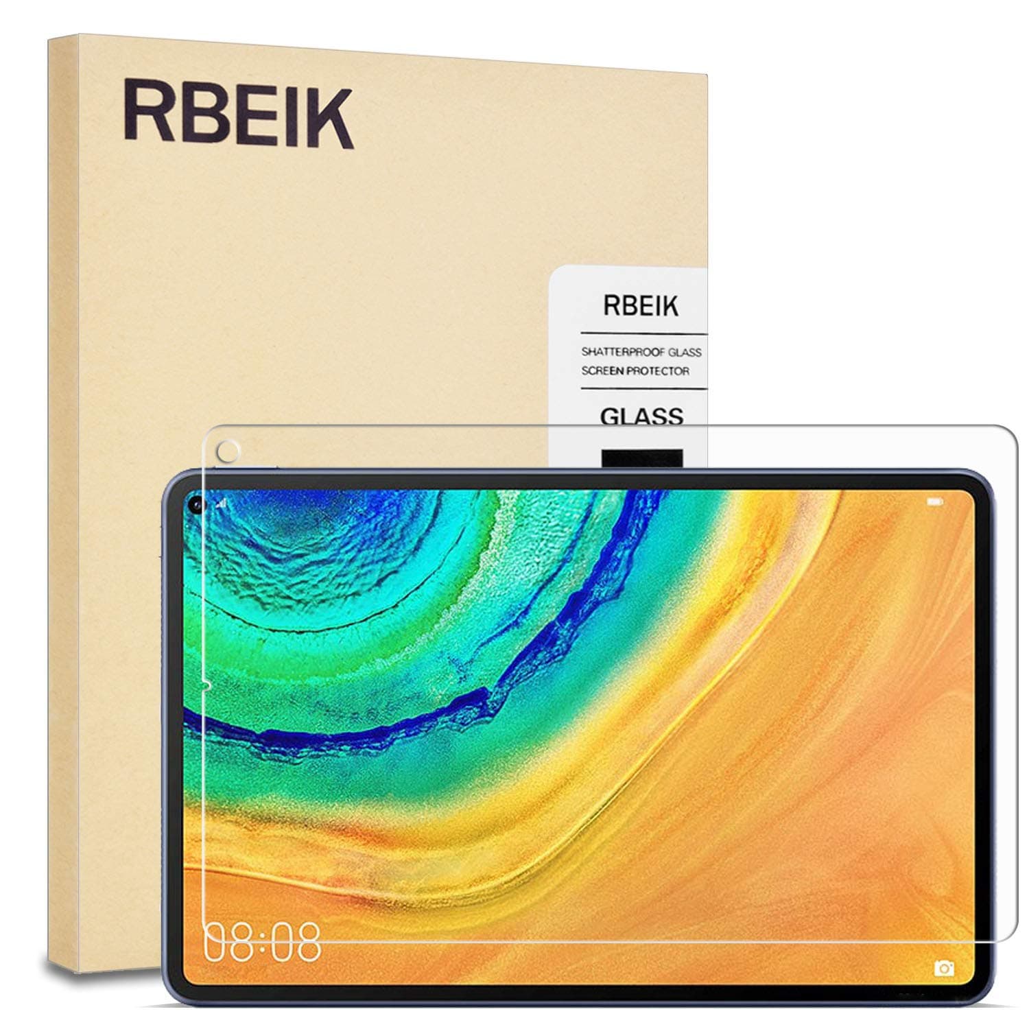 RBEIKScreen Portector for Huawei Matepad Pro, 9H Hardness Tempered Glass Scratch Resistant Bubble Free Anti-Fingerprint Screen Protector for Huawei Matepad Pro 10.8