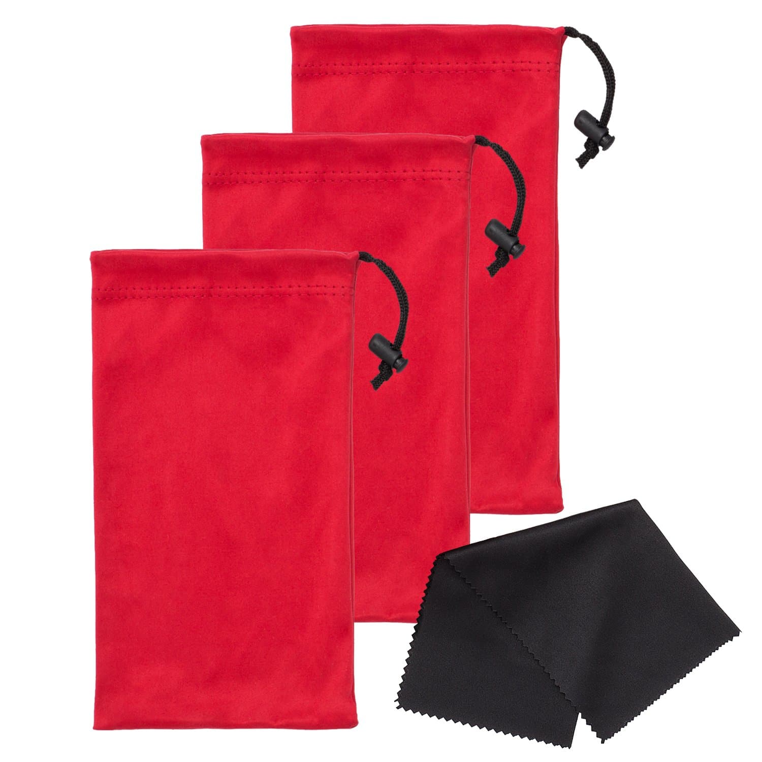 Mamlyn Premium Quality Microfiber Sunglasses Pouch With Spring Fastener