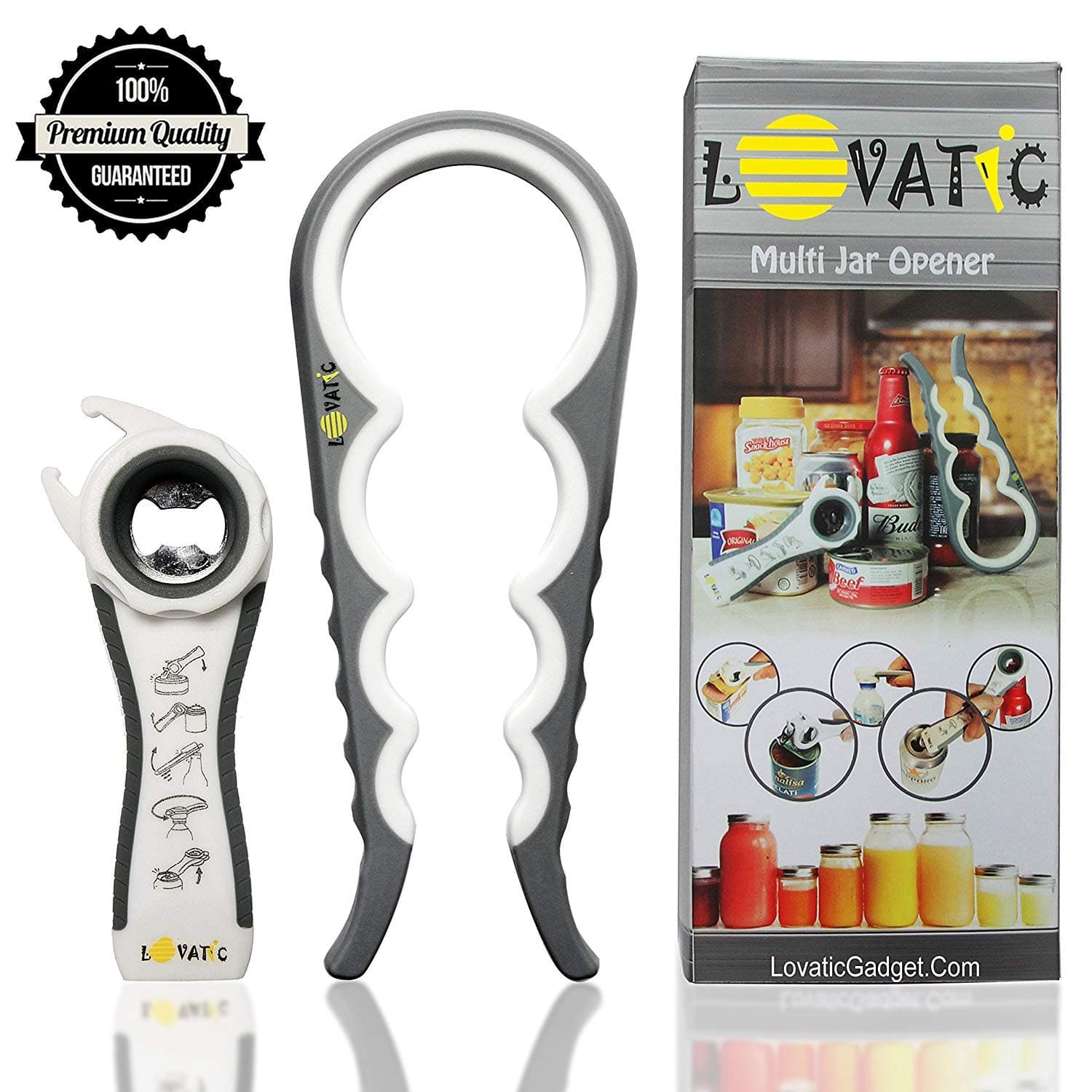 MONTAUR Can and Jar Opener - Ergonomic Bottle Opener for Seniors, Elders and Arthritis Sufferers - Quick Opening for Cooking - Simple To Use - Easily Apply for Variety of Kitchen Cans and Bottles