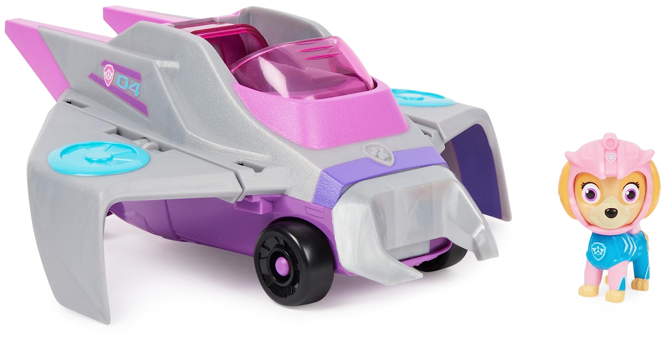 Paw Patrol Aqua Pups Skye Transforming Manta Ray Vehicle with Collectible Action Figure, Kids Toys for Ages 3 and up
