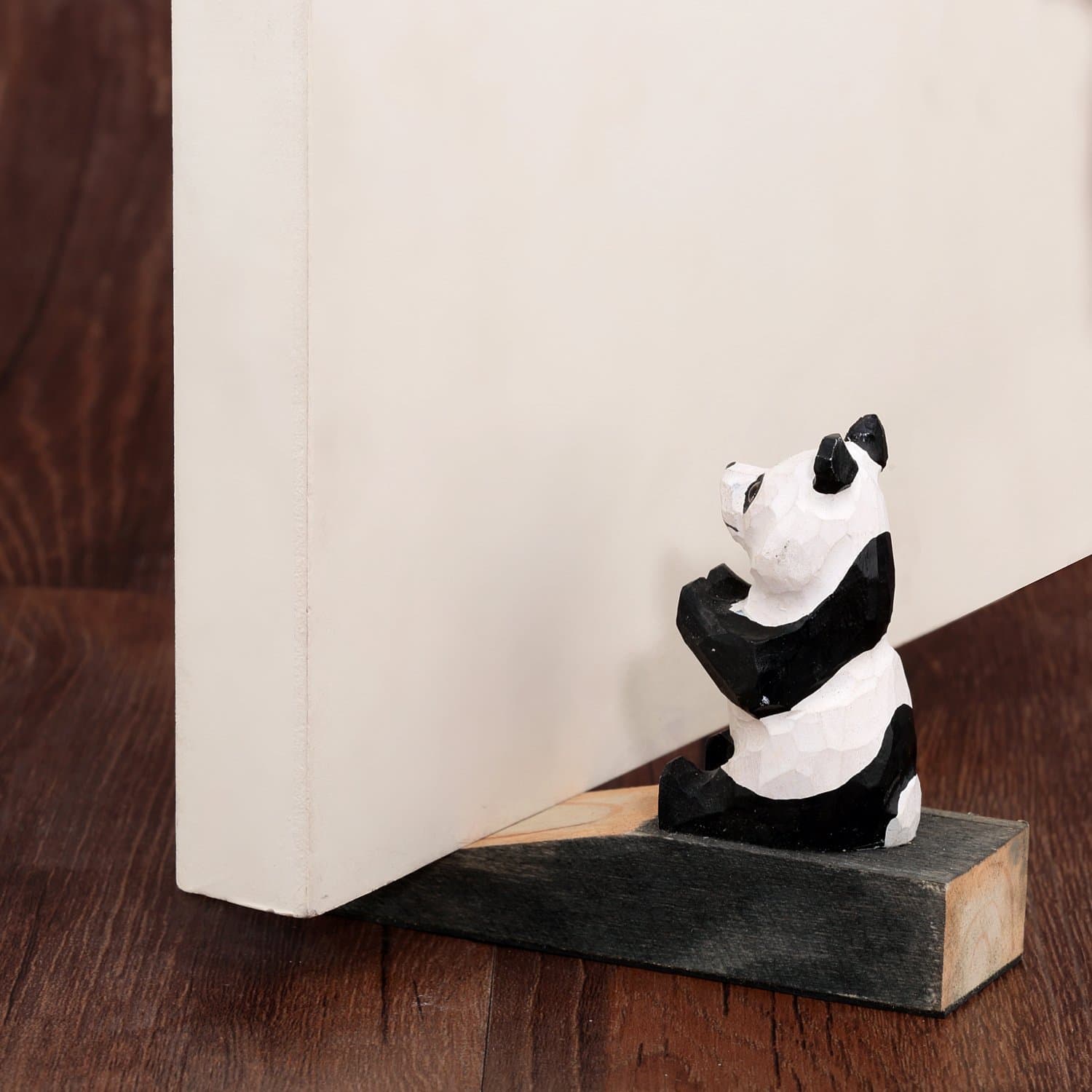 Friendly House Wooden Animal Decorative Door stopper (Panda)