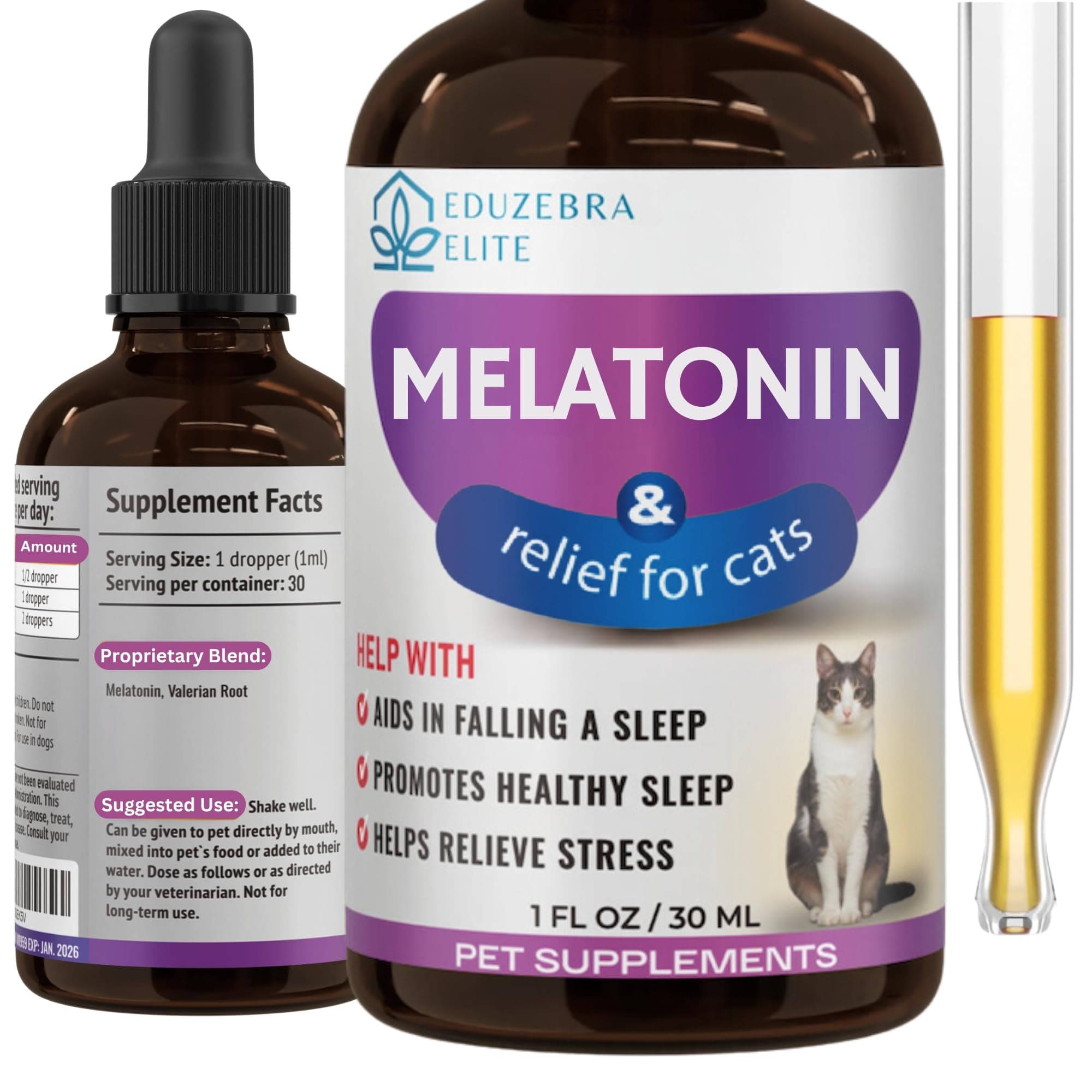 Cat Melatonin, Cat Melatonin, Cat Grooming Sedative, Cat Sleep Aid, Calming Cat Treats, Cat Anxiety Relief, Help Your Cat Have A