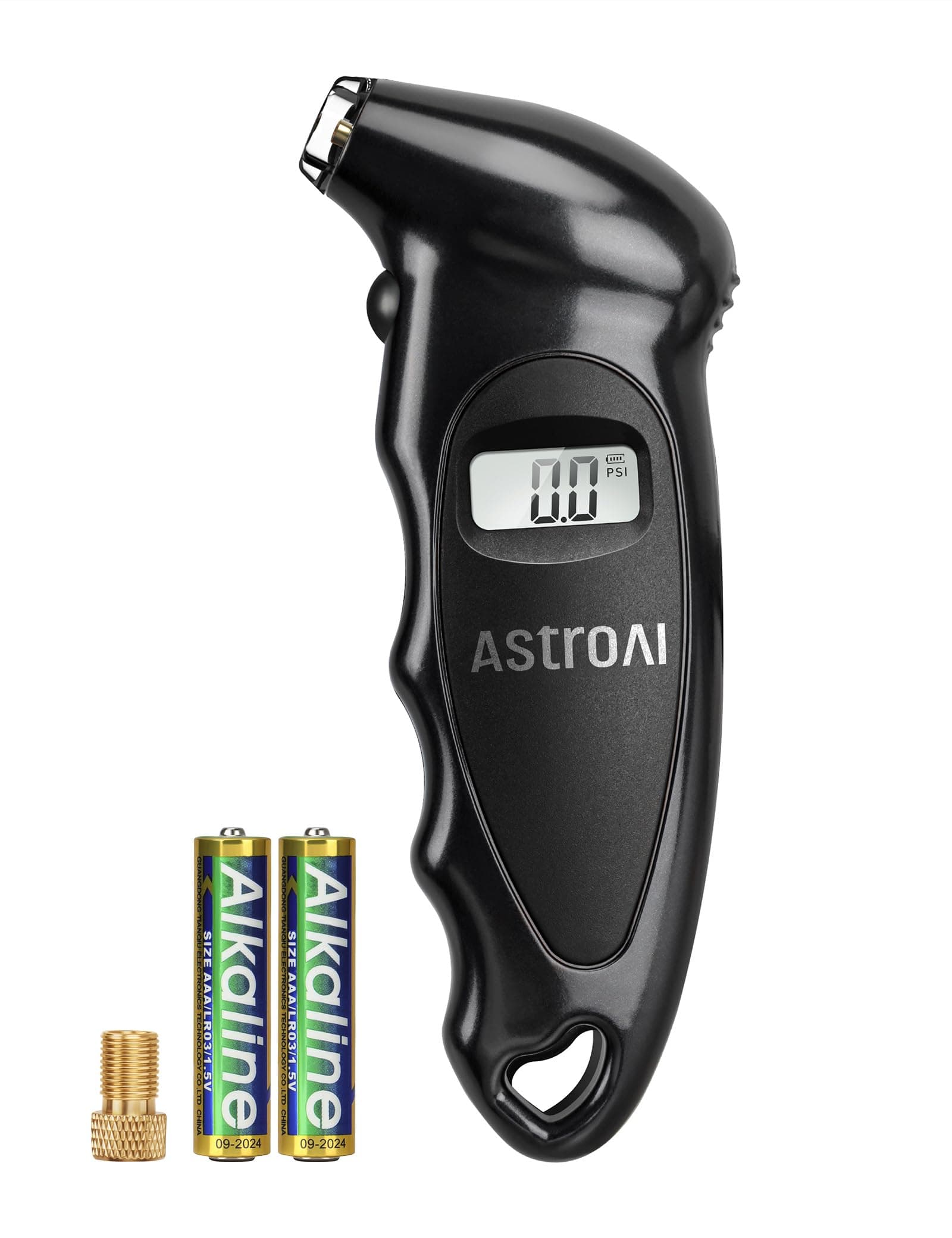 - AstroAI Digital Tire Pressure Gauge 150 PSI 4 Settings Car Truck Bicycle Backlit LCD Non-Slip Grip, Black