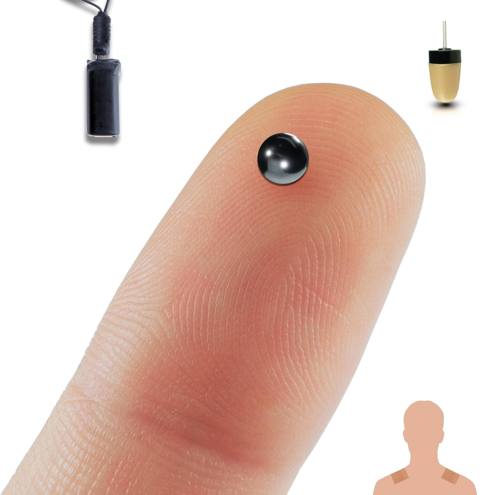 PingaOculto Spy Earpiece Bluetooth Wireless Earphones Invisible Hidden Mini Headset Exam Phone Microphone Adhesive Strips - Secret Earphone Micro Listening (Spy Earpiece Nano V8 + Vip Pro SuperMini)