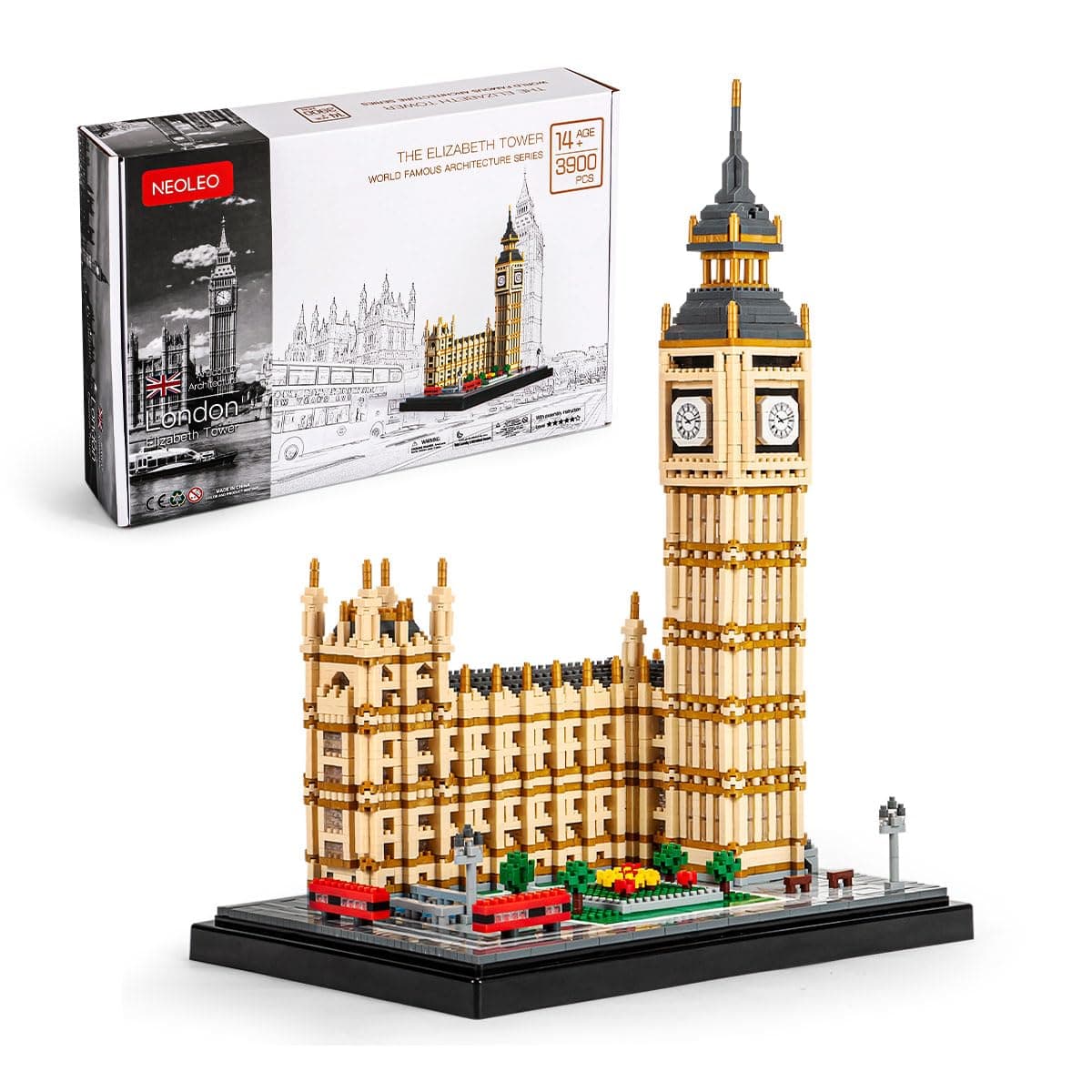 Real Big Ben Micro Building Blocks Set (3900+PCS) - World Famous Architectural Model Toys Gifts for Kid and Adult