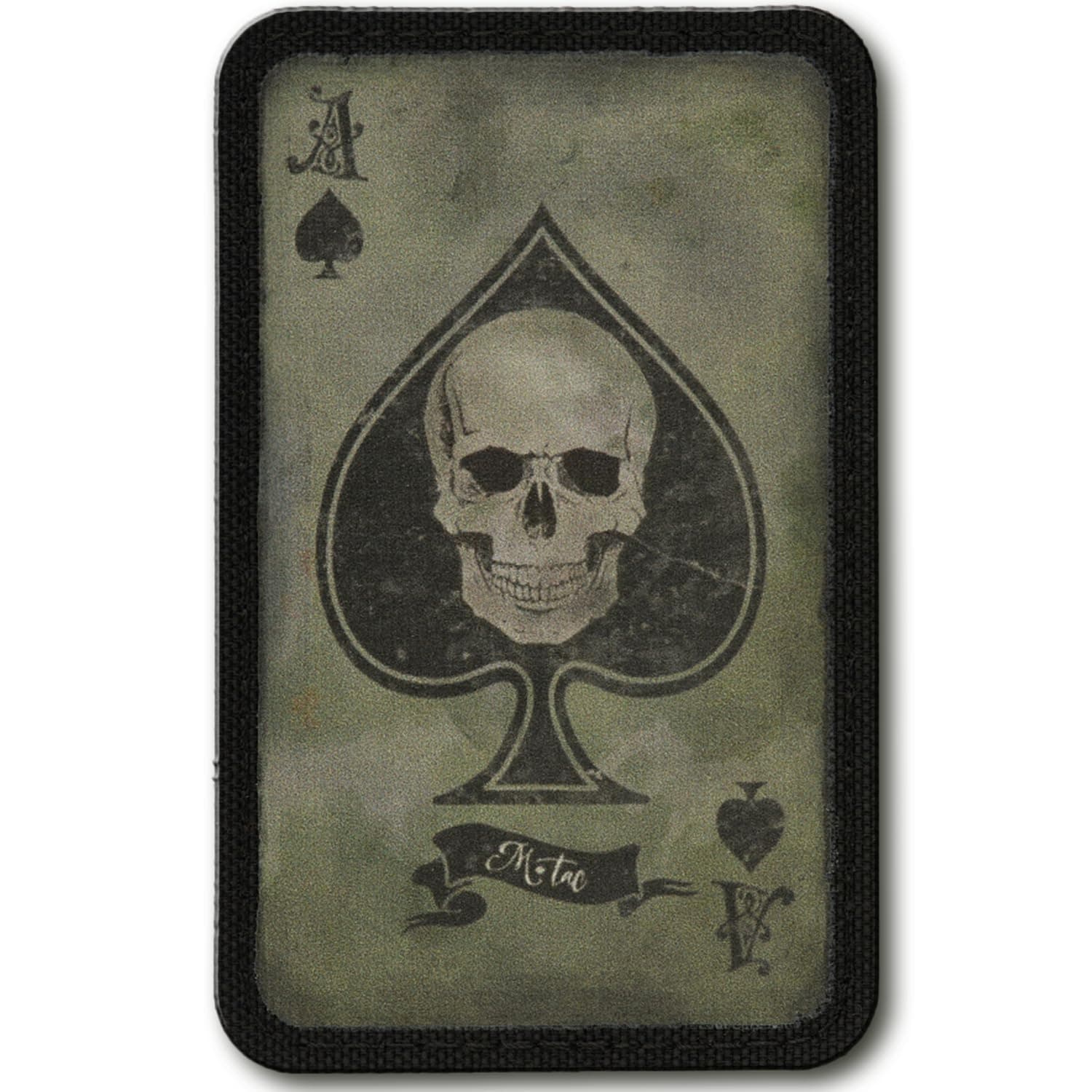 M-Tac Ace of Spades Death Card Tactical Morale Patch Army Combat Hook Fasteners Print black
