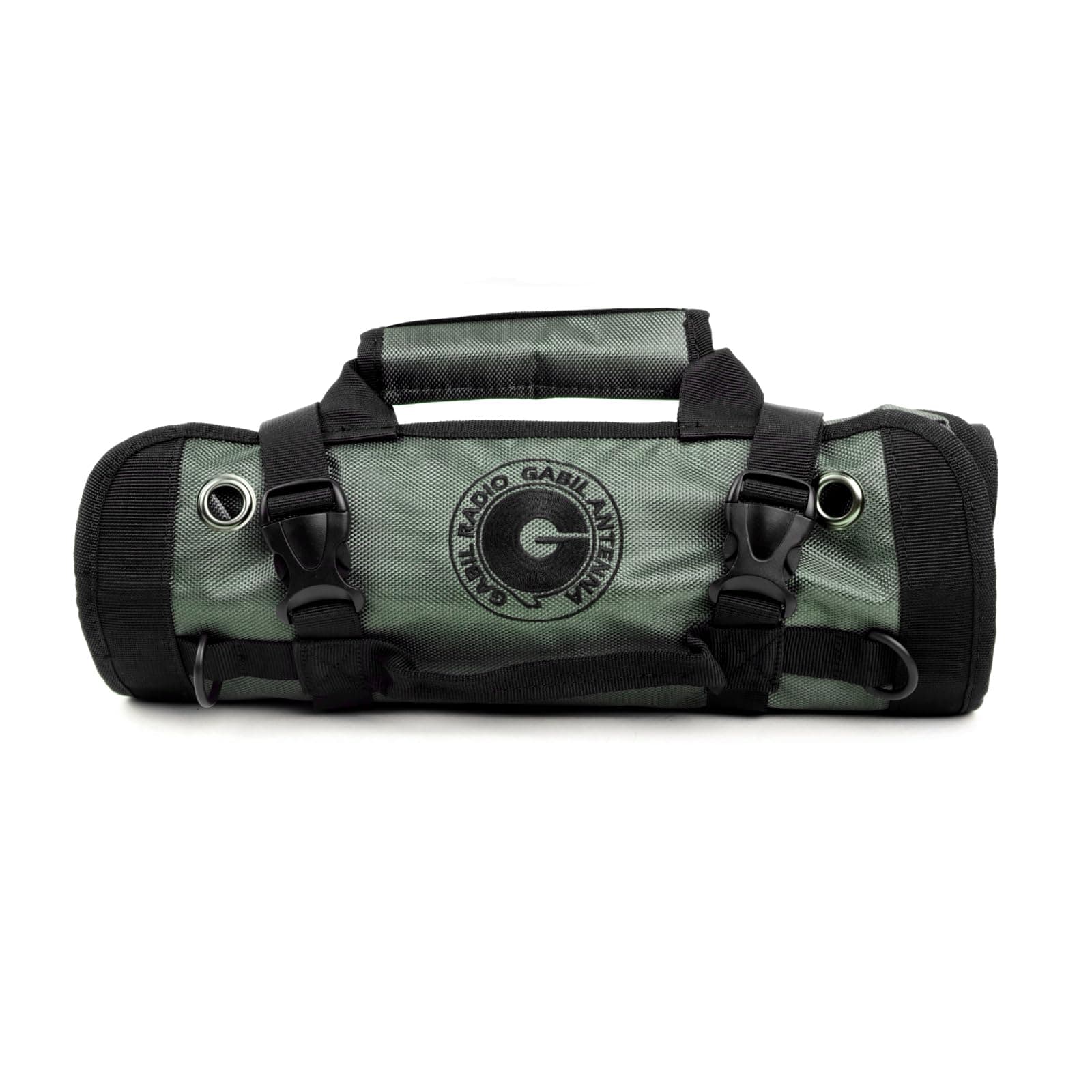 Antenna Roll Bag for Ham Radio – GR-ARB01 Army Green | 1680D Water-Resistant Organizer for Coils, Whips, Tools | Lightweight, Durable, Modular Pockets