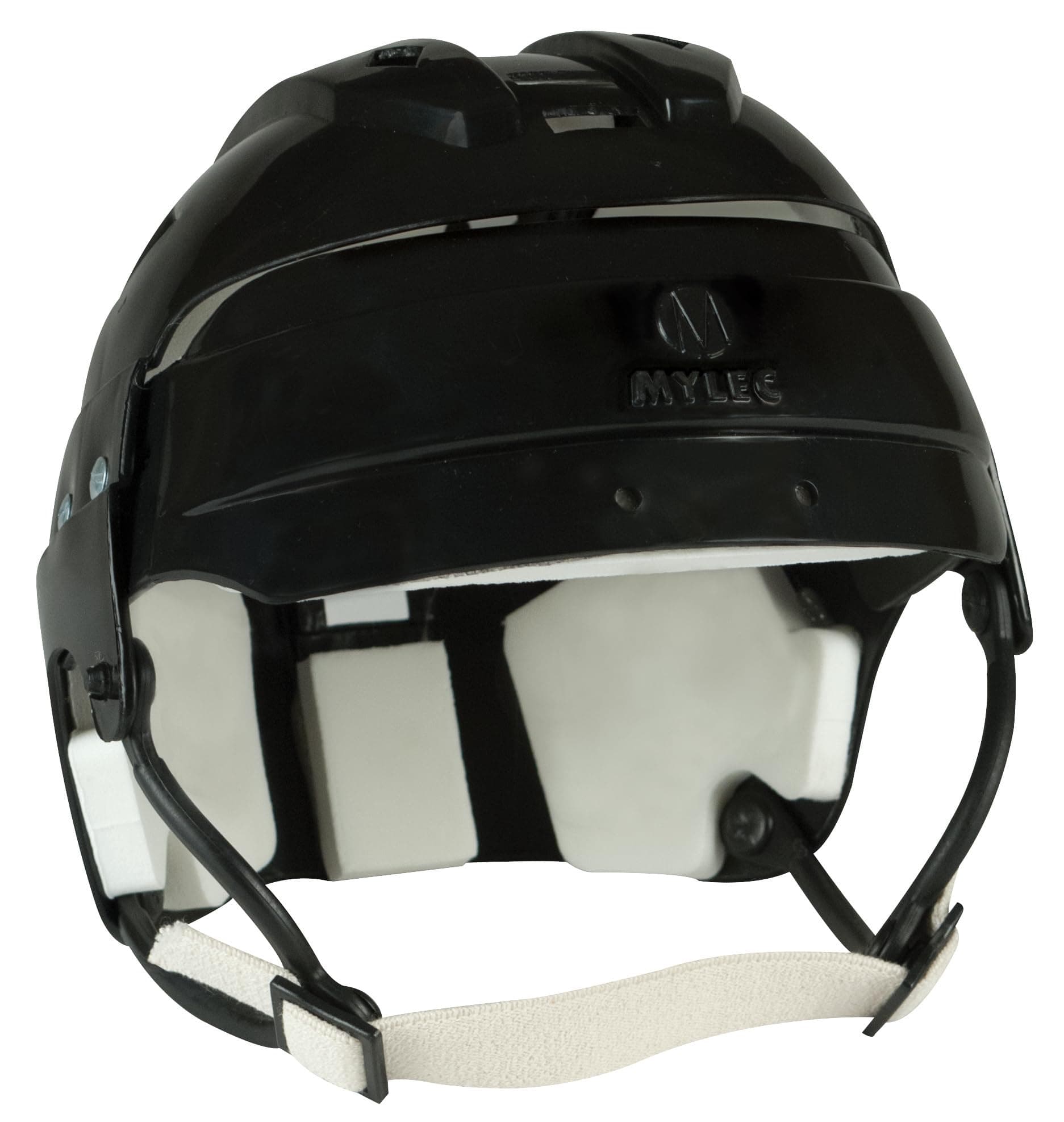Pro Helmet with Chin Strap, Lightweight & Durable, High-Impact Plastic, Roller Hockey with Ventilation & Adjustable Elastic Straps, Secure Fit, 1/2" Foam Padding (Black)