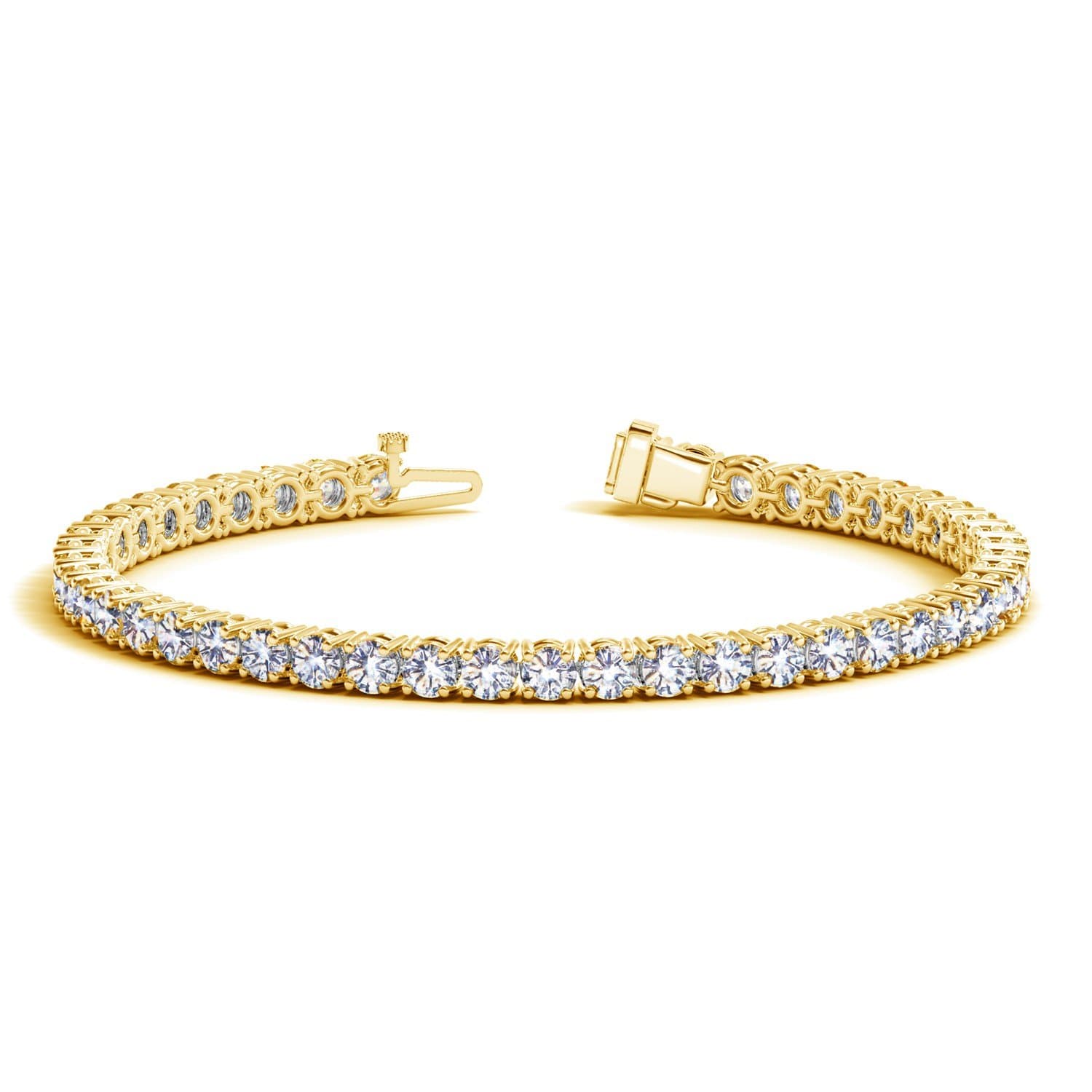 Houston Diamond District 2 to 20 Carat NATURAL Classic Diamond Tennis Bracelet 4 Prong Value Plus Collection (J-K Color, I1-I2 Clarity)