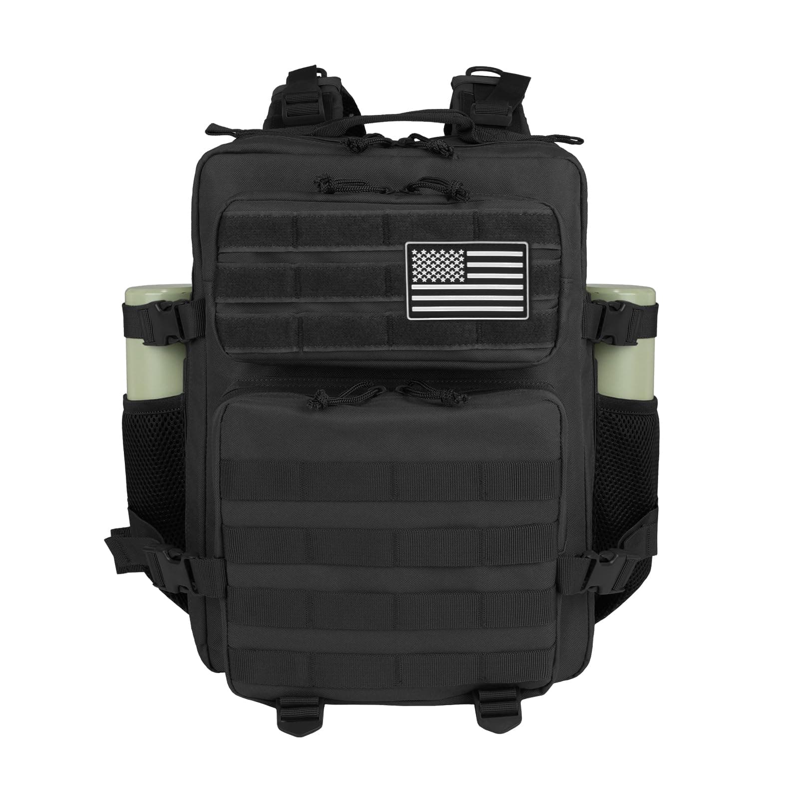 Small Tactical Backpack - 25L/35L/45L Military Tactical Backpack For Men Molle Daypack 3 Day Bug Out Bag Hiking Rucksack With Bottle Holder 25L Small Black Backpacks