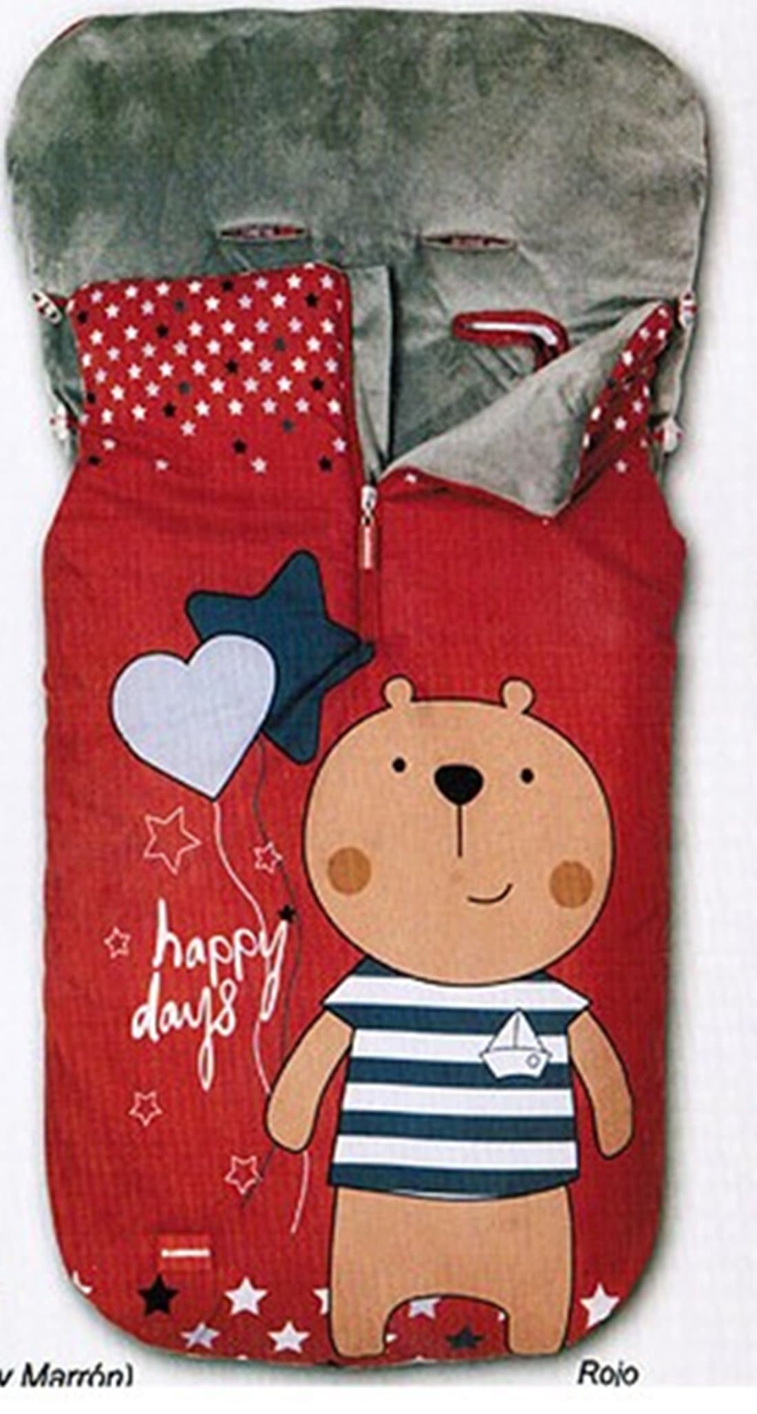 Gamberritos – Universal Foot Muff Coralina Multicolour Printed Red Waterproof Pushchair Insert 9532