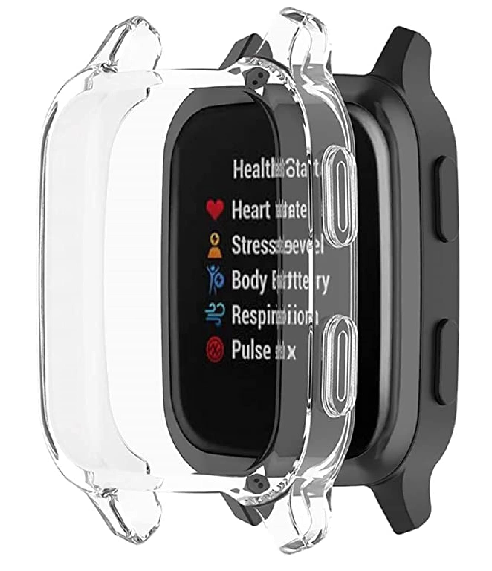 Soft TPU Front Protection Case Cover for Garmin Venu Sq 2 / Venu Sq / Venu Sq Music (Flexible|Silicone|Clear)