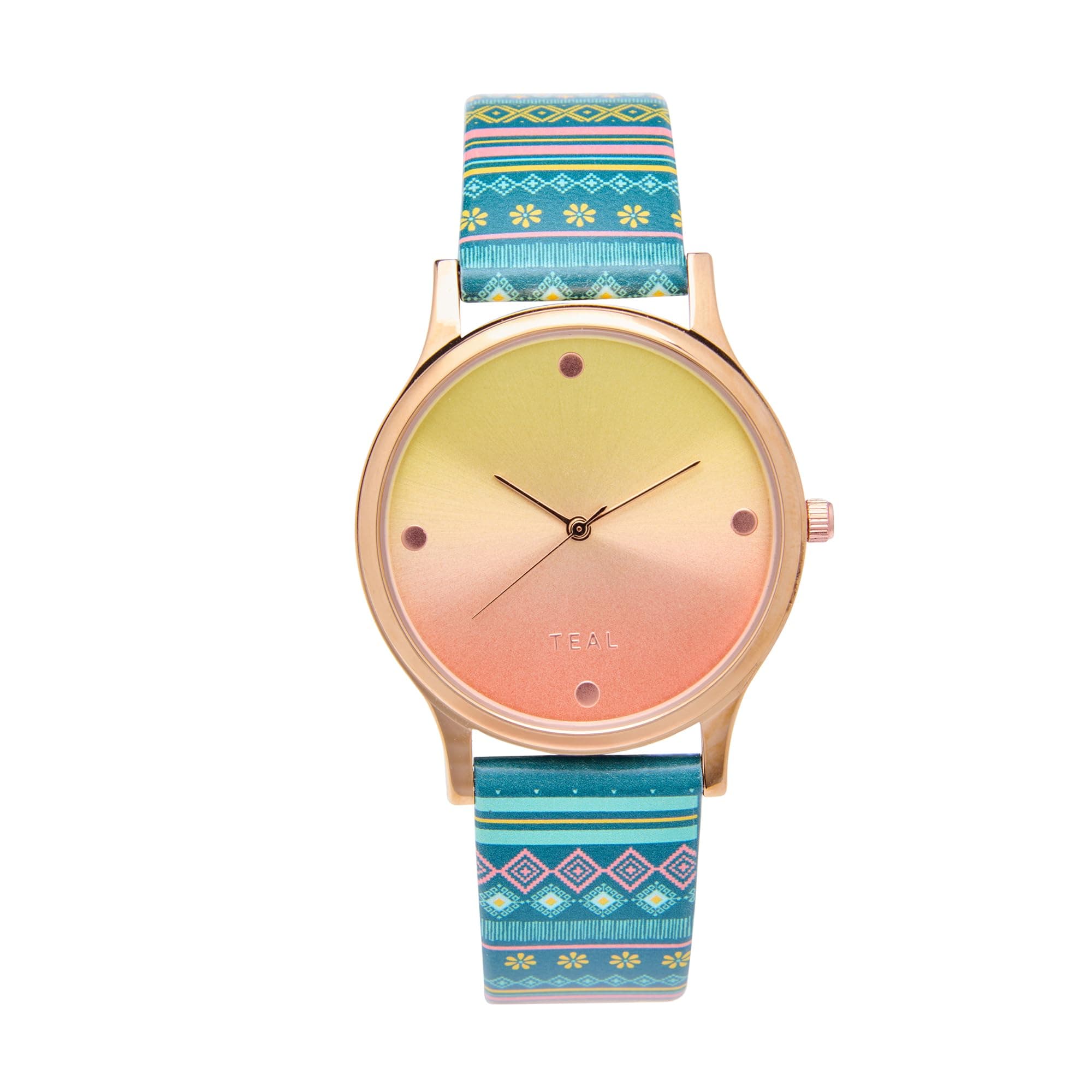 TEAL BY CHUMBAK Round Dial Analog Hand Watch for Women, Gifts for Women/Girls/Ladies, Stylish Fashion Watch for Casual/Work