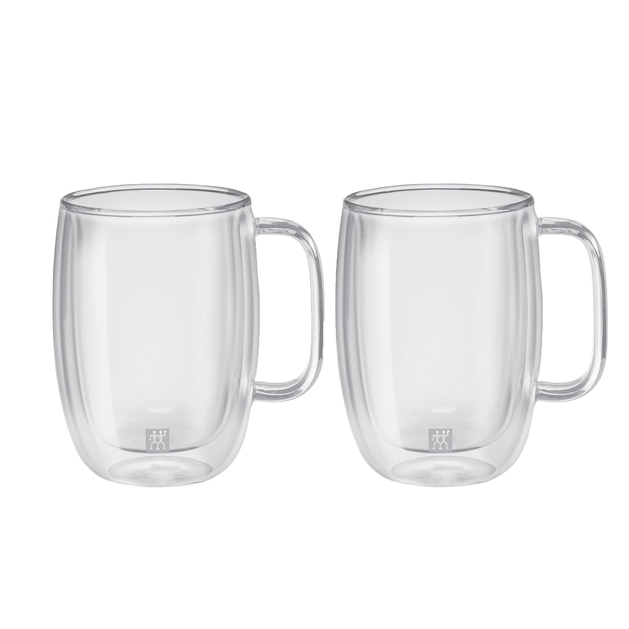 Sorrento Plus 2-pc Double-Wall Glass Latte Mug Set, 15-oz, 450ml