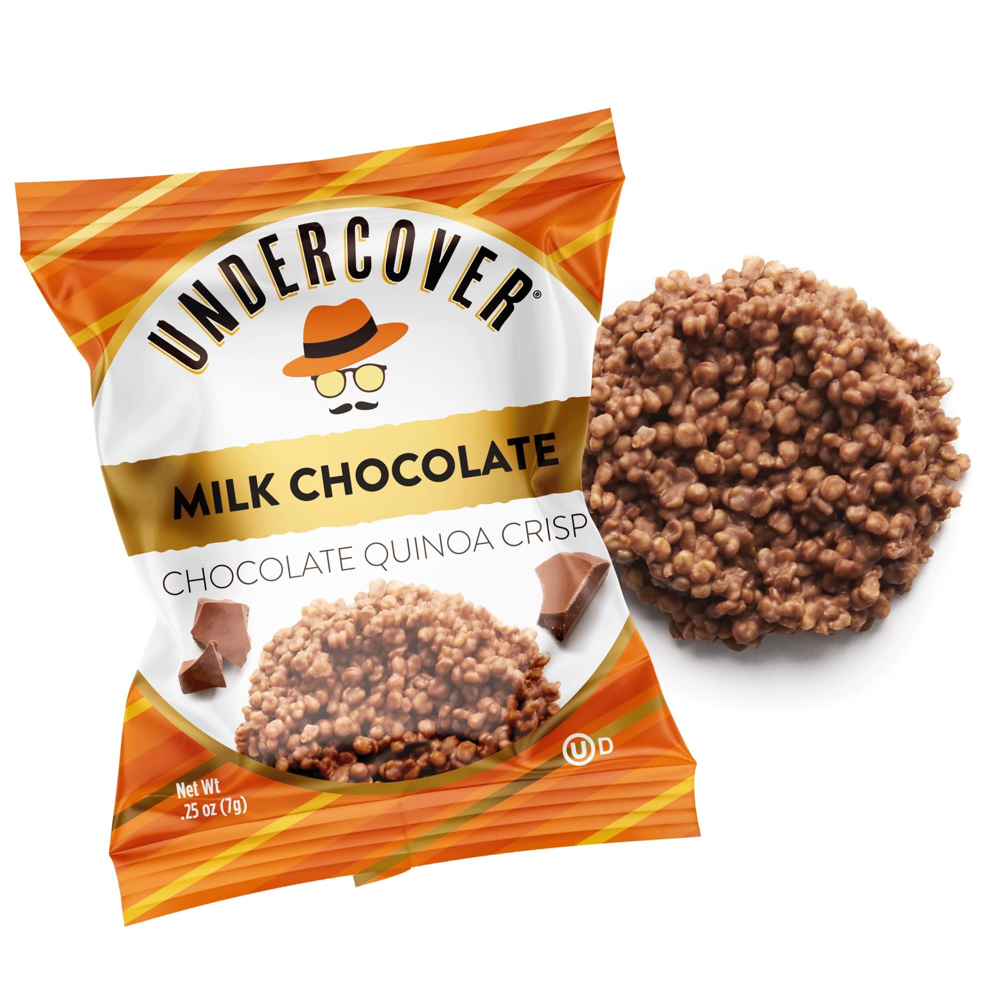 Undercover Chocolate Quinoa Crisps - Milk Chocolate | 70-Count, Individually Wrapped Crisps | Gluten Free, Nut-Free, Allergen Friendly, Kosher