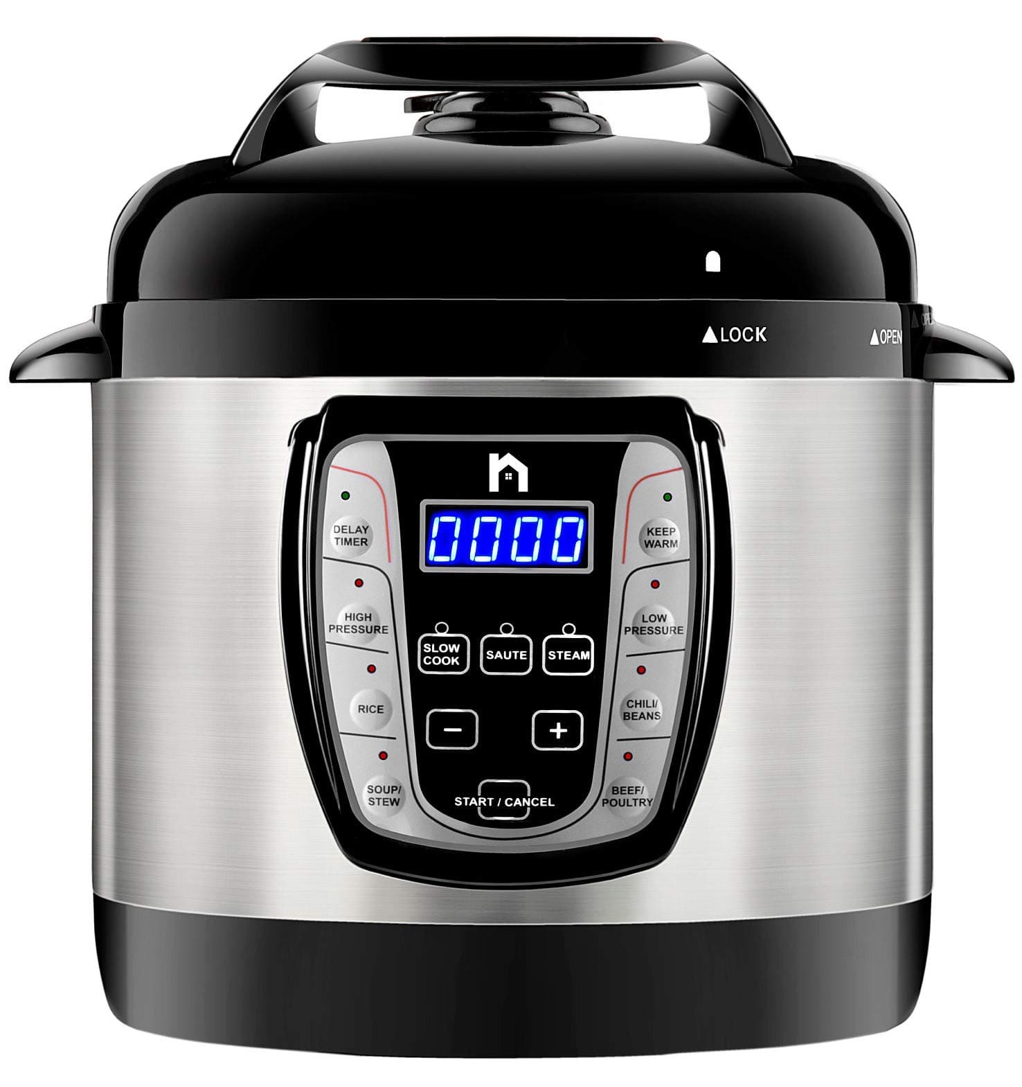 Electric Pressure 9-in-1 Programmable Multicooker Prepare Meals in an Instant, Dishwasher Safe Aluminum Pot, Multifunctional Rice Cooker, Steamer, Sauté Pan, Soup Maker, 2.5 Quart