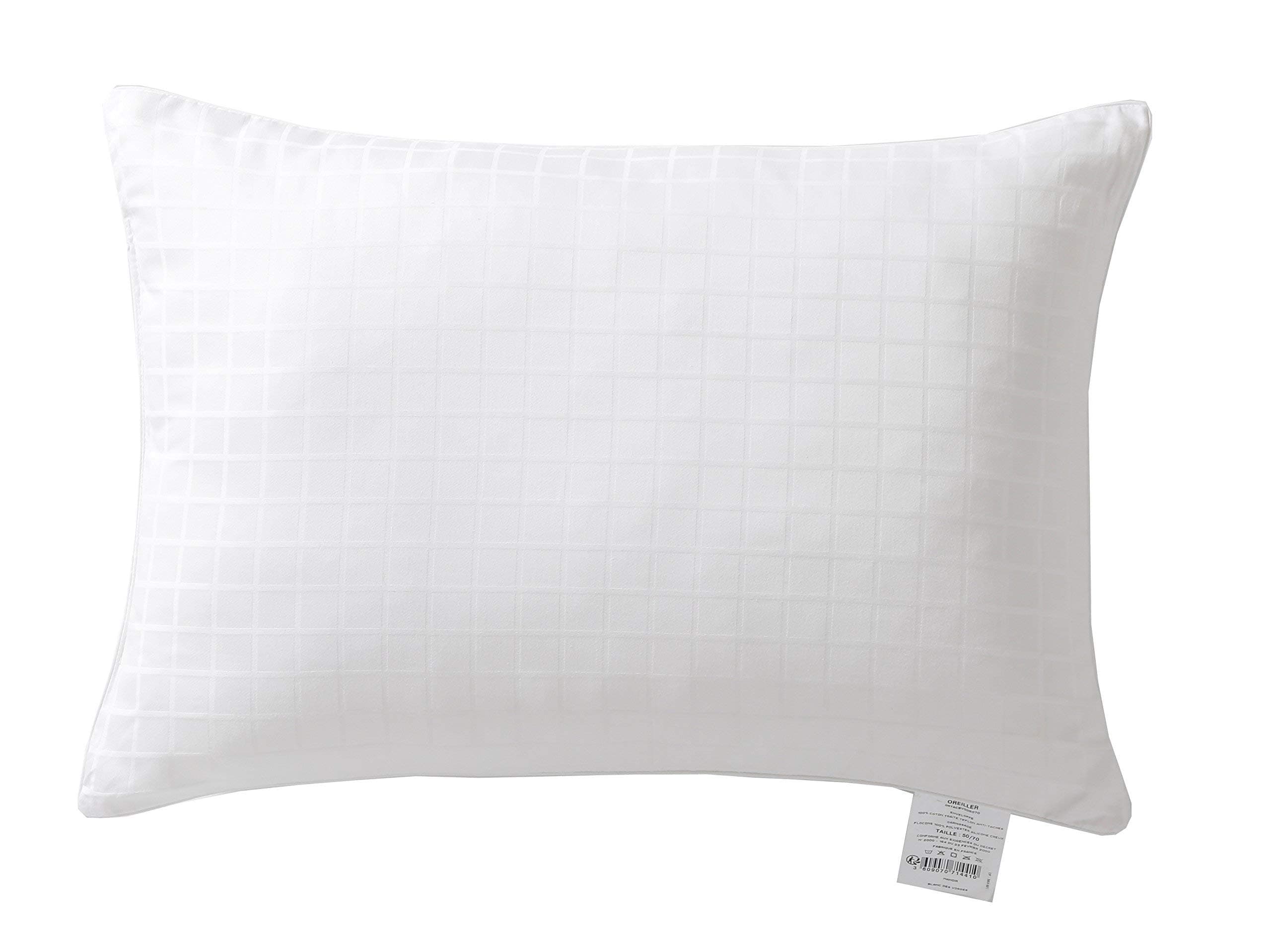 Synthetic Pillow Fjord, Cotton, white, 50x70 cm