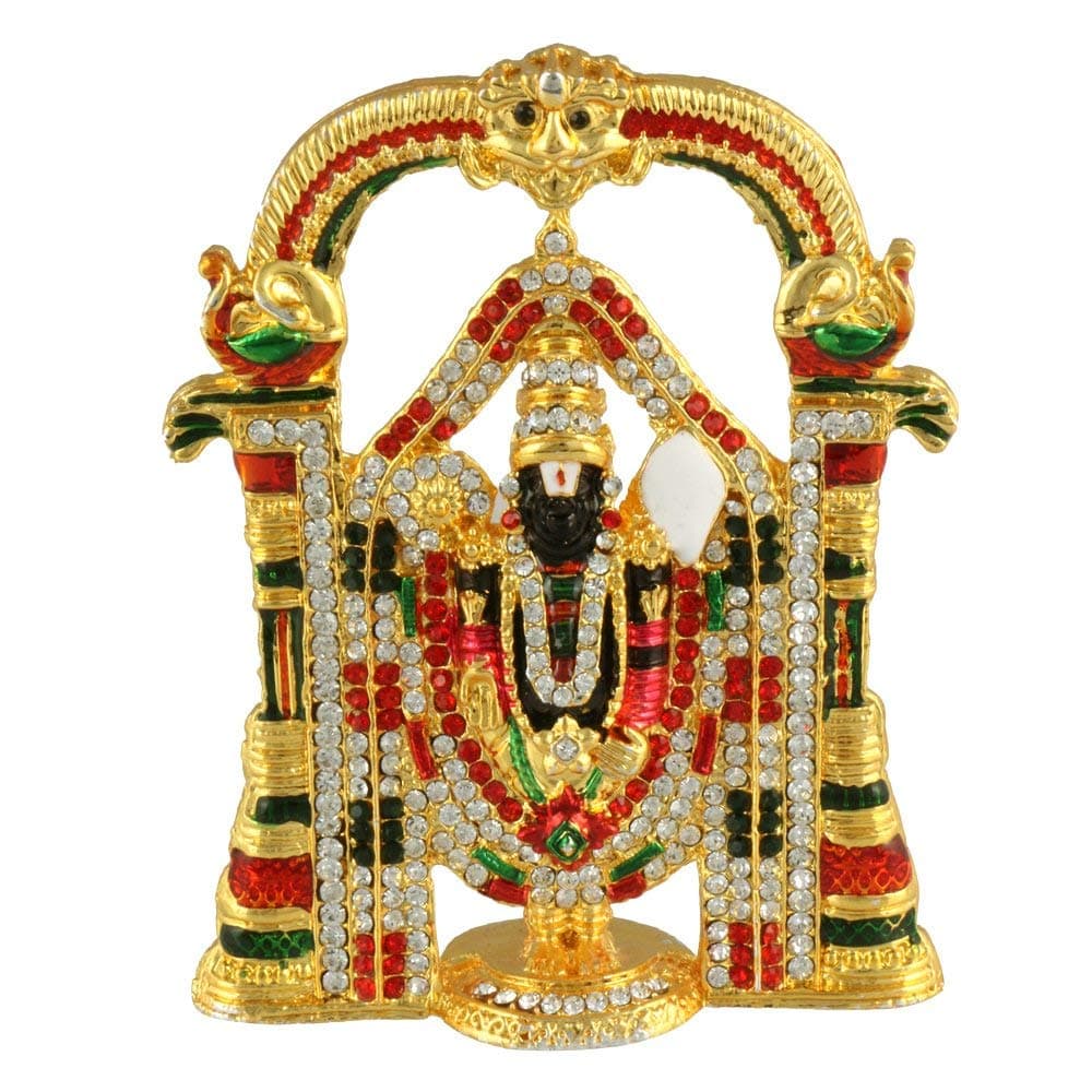 Divine Gifts Tirupati Balaji Idol, 7x6x2 cm, Multicolour