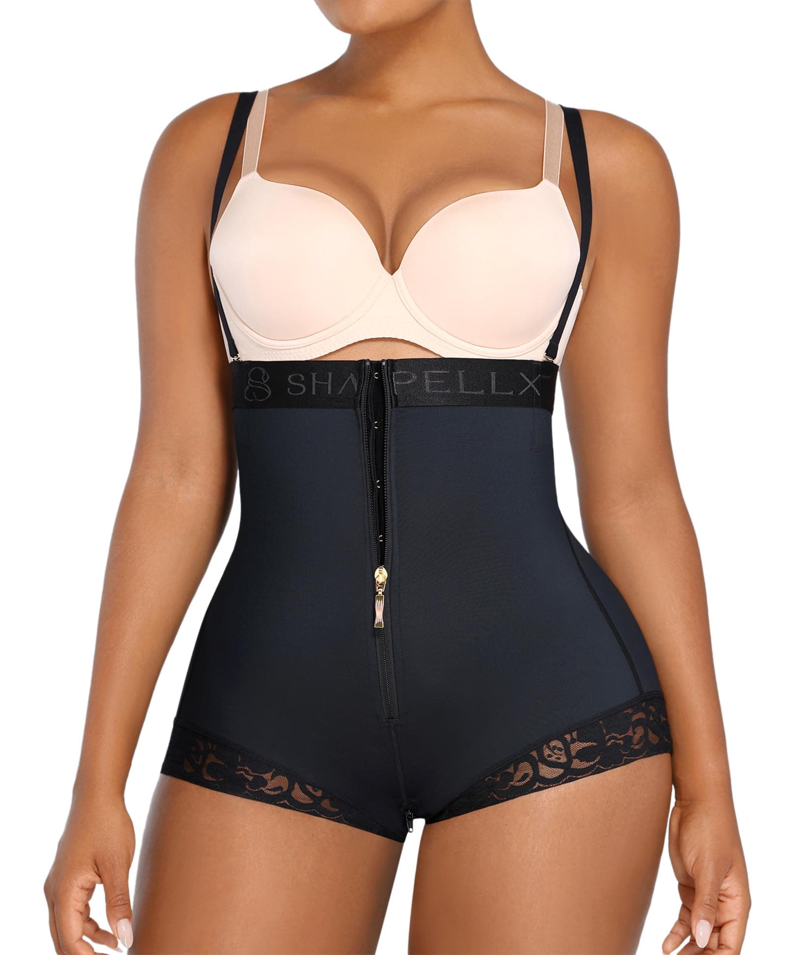 Fajas Colombianas Shapewear for Women Tummy Control Postpartum Body Shaper Butt Lifting Open Bust Bodysuit