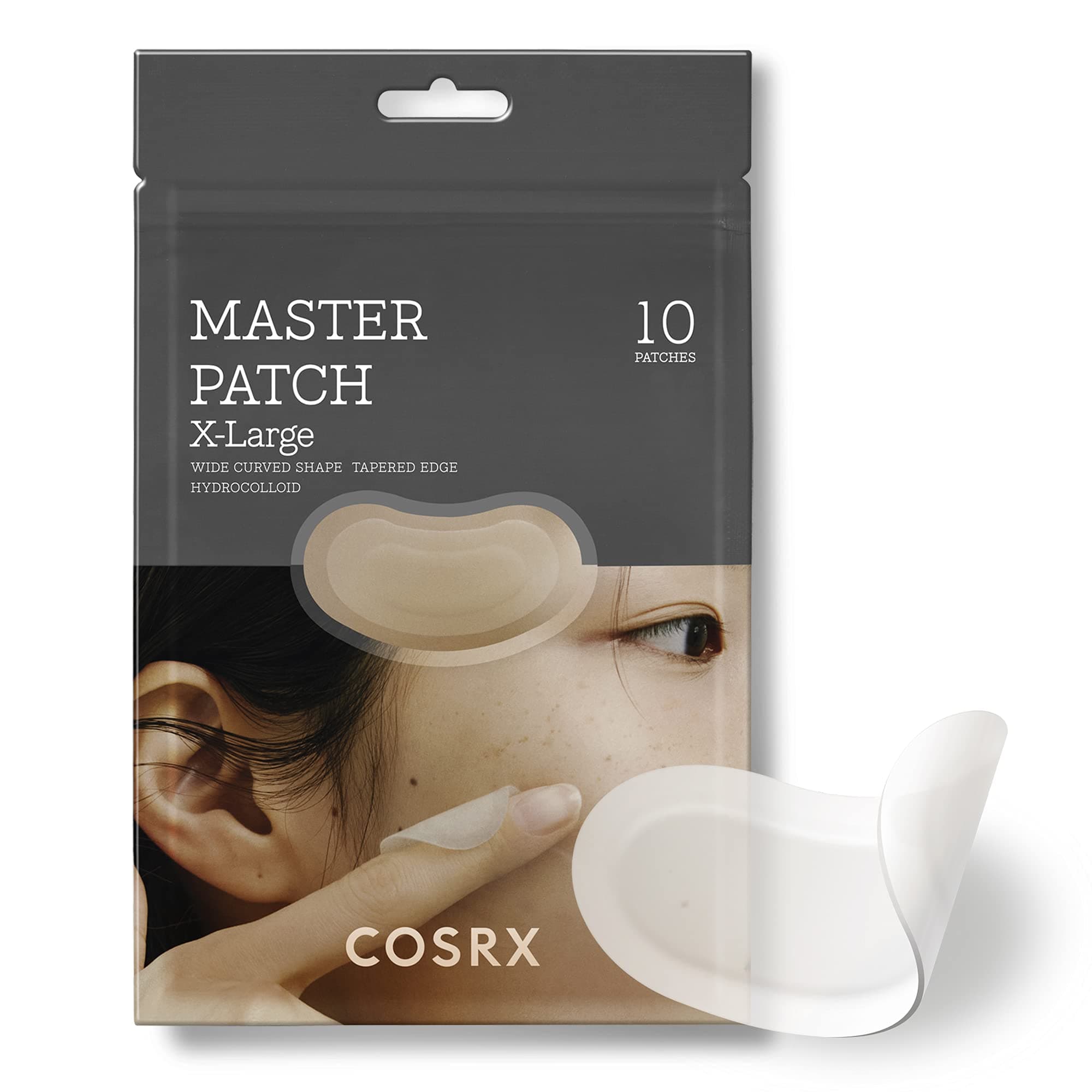 COSRX Master Patch Intensive | Oval-Shaped Hydrocolloid Pimple Patch with Tea Tree Oil & Salicylic Acid | Quick & Easy Blemish, Zit, Spot Treatment (10 Patches (X-Large), 10, Count)