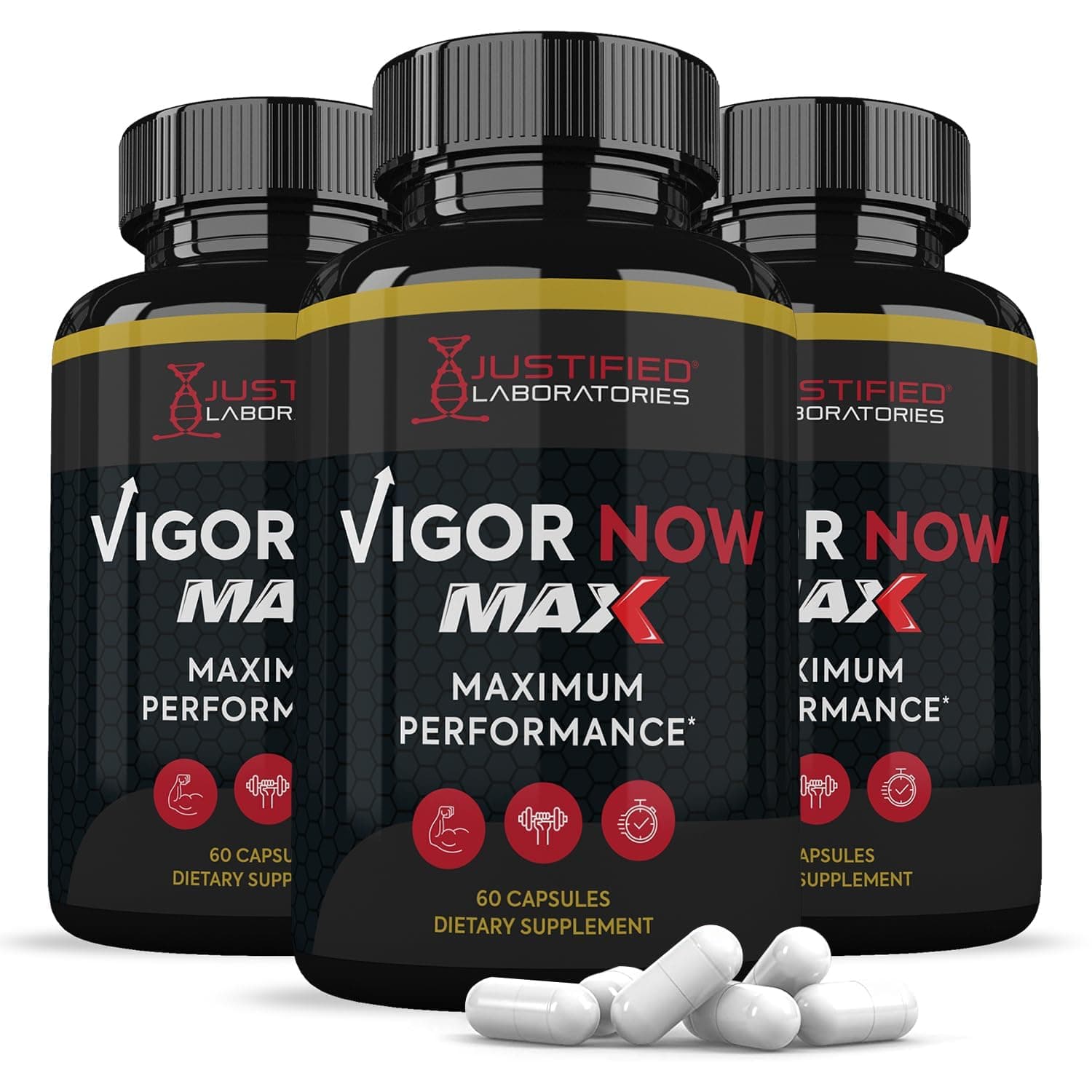(3 Pack Vigor Now Max 1600MG Advanced Men's Health Formula 180 Capsules