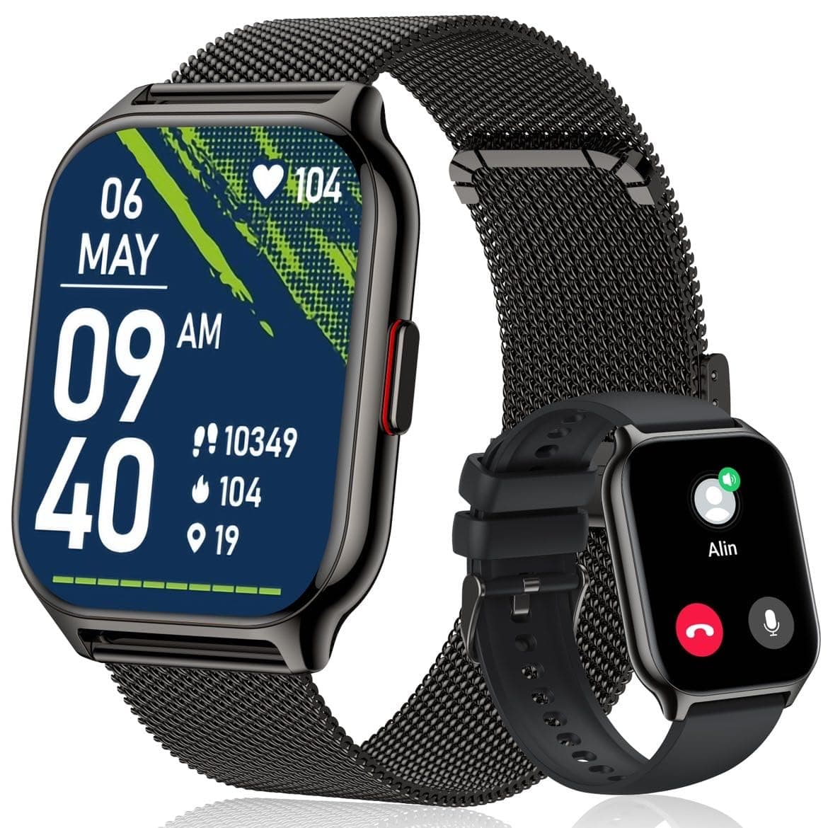 Smart Watch for Men Women Answer/Make Calls, 2.01" Fitness Watch with Blood Pressure Monitor Fitness Tracker 110+Sports Modes Step Counter IP68 Waterproof Smartwatch for Android iOS