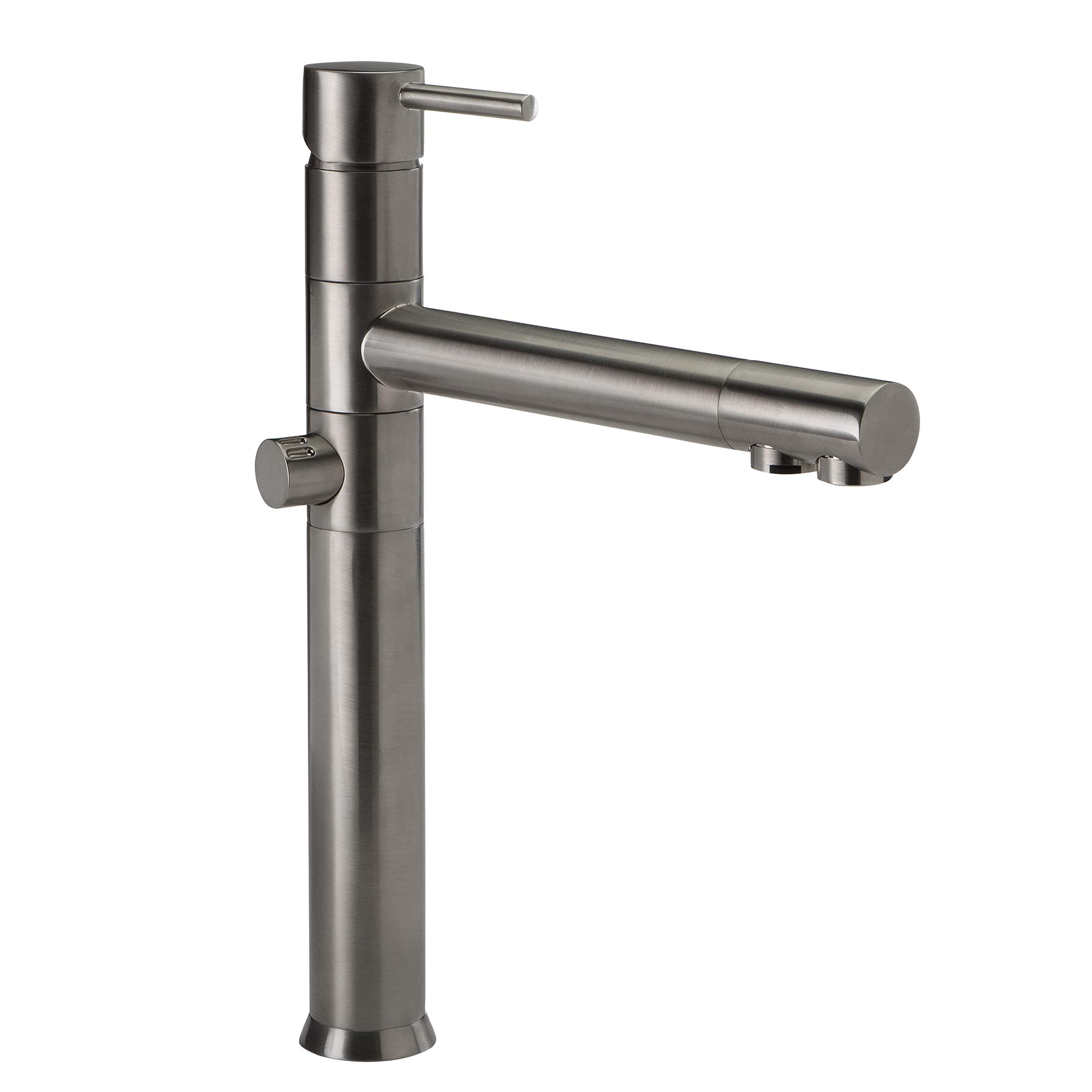 Roma 3-Way Tap Fitting Stainless Steel Look Satin Nickel for Amway eSpring Water Filter Kitchen Sink Mixer Tap Three-Way Tap