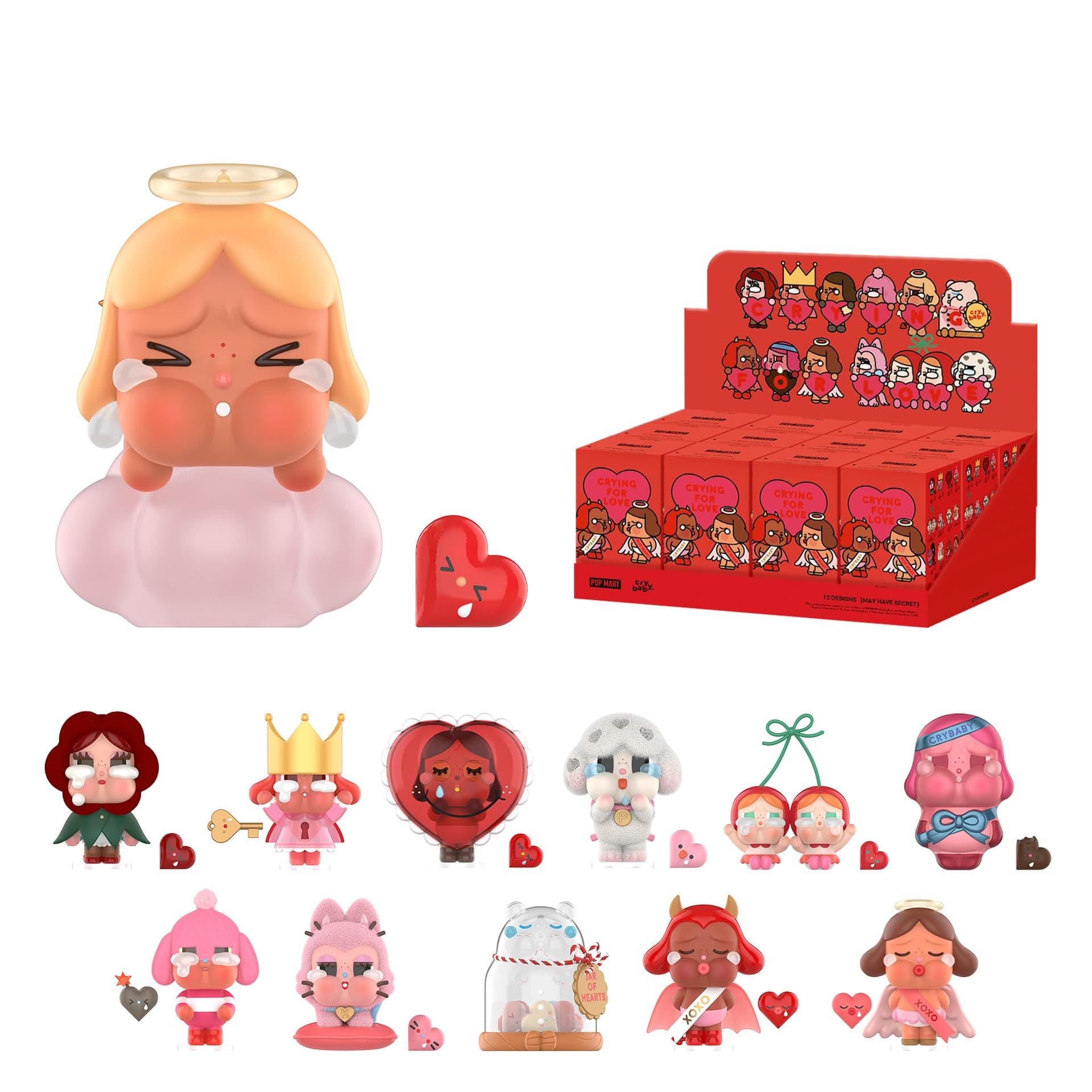 POP MART Crying Baby Cry for Love Series Figures, 12 Blind Box Figures Random Design Action Figures Collectible Toys Home Decoration, Whole Set
