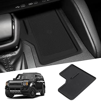 smabee Center Console Wireless Charging Protective Mat for 2024 2025 Toyota Land Cruiser Prado 250 J250 LC250 Accessories Silicone Non-Slip Pad Anti-Dust Liner Interior Black (Left-Hand Drive)