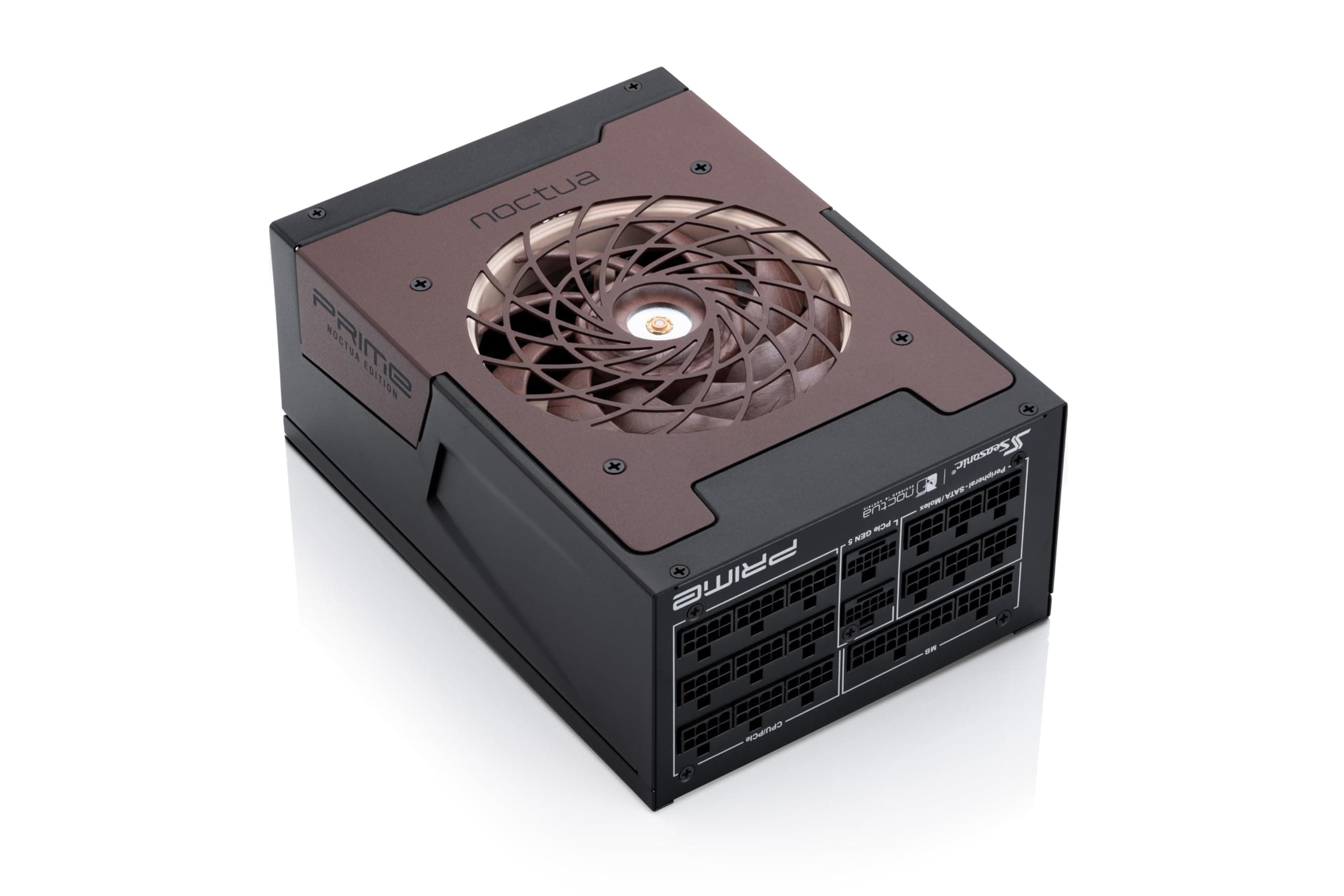 Seasonic Prime TX-1600 Noctua Edition Ultra Quiet Full Modular 1600W 80 Plus Titanium Efficiency ATX 3.1 PC Power Supply (Black/Brown) with US AC Power Cord