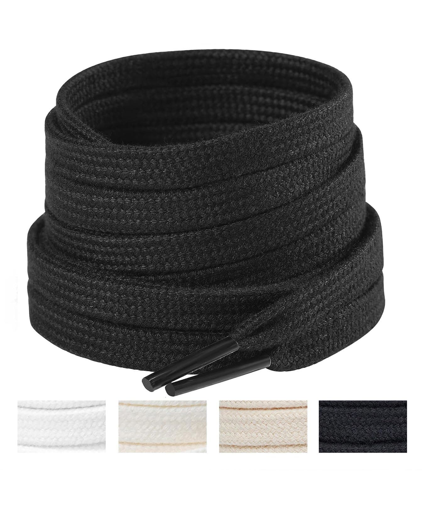 2 Pairs Flat Athletic Shoelaces 5/16" in 40"-63" Wide Sneaker Replacement Shoe Laces