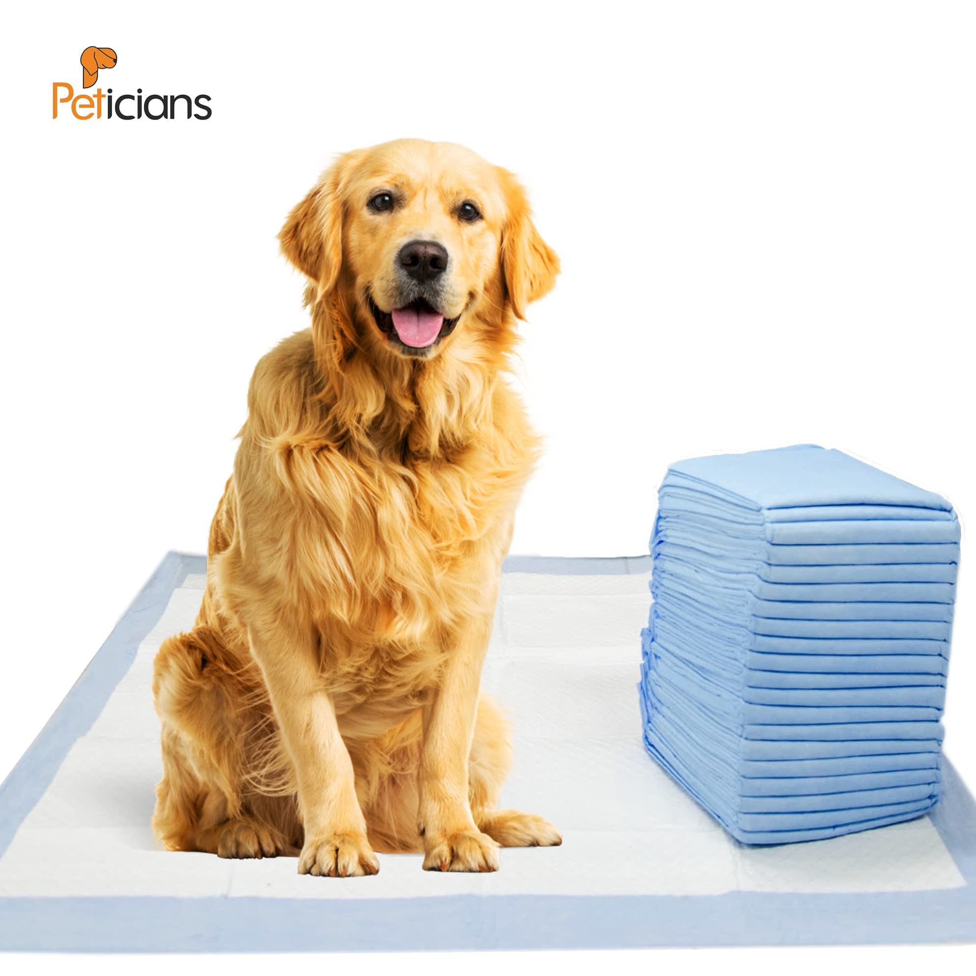 PeticiansPee Pads for Dogs 60x60 cm 40 Count | Leak-Proof Wee Wee Pee Pads for Dogs | Absorbent Potty Training Pads for Dogs | High Quality Pet Pee Pads Disposable | Pet Training Supplies