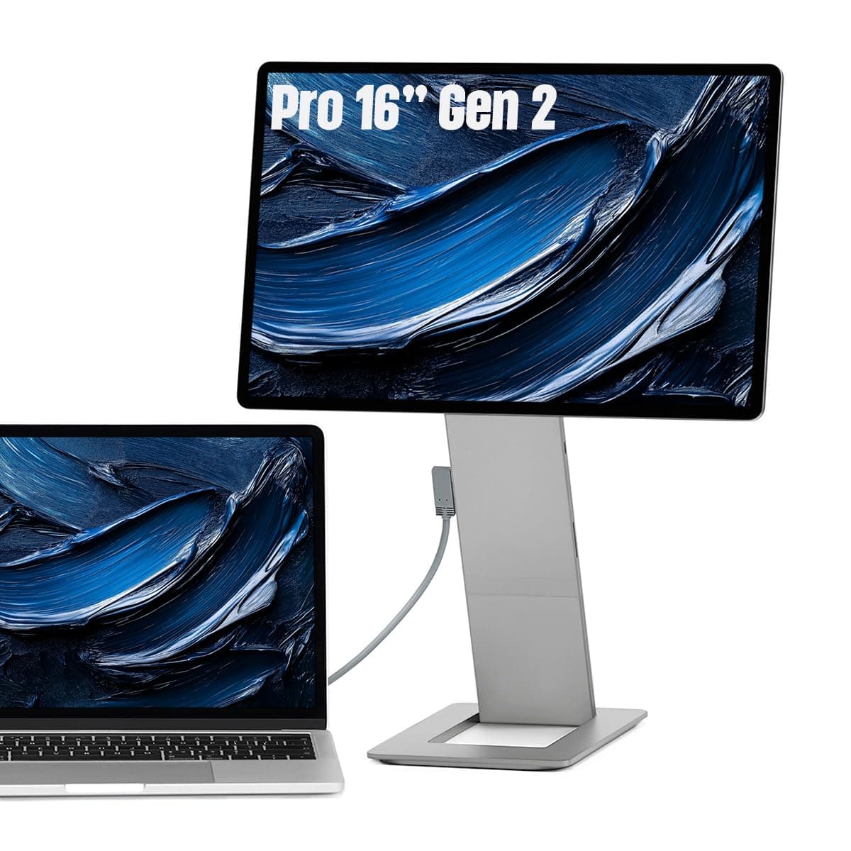 SOTSU FlipAction Pro 16" Gen2 Premium Portable Monitor | Super Compact | Pivot Rotate | 2560x1600 DCI P3 | 120Hz | 400 Nits | Full Metal CNC | Perfect Match for Mac and Windows (Metallic Gray)