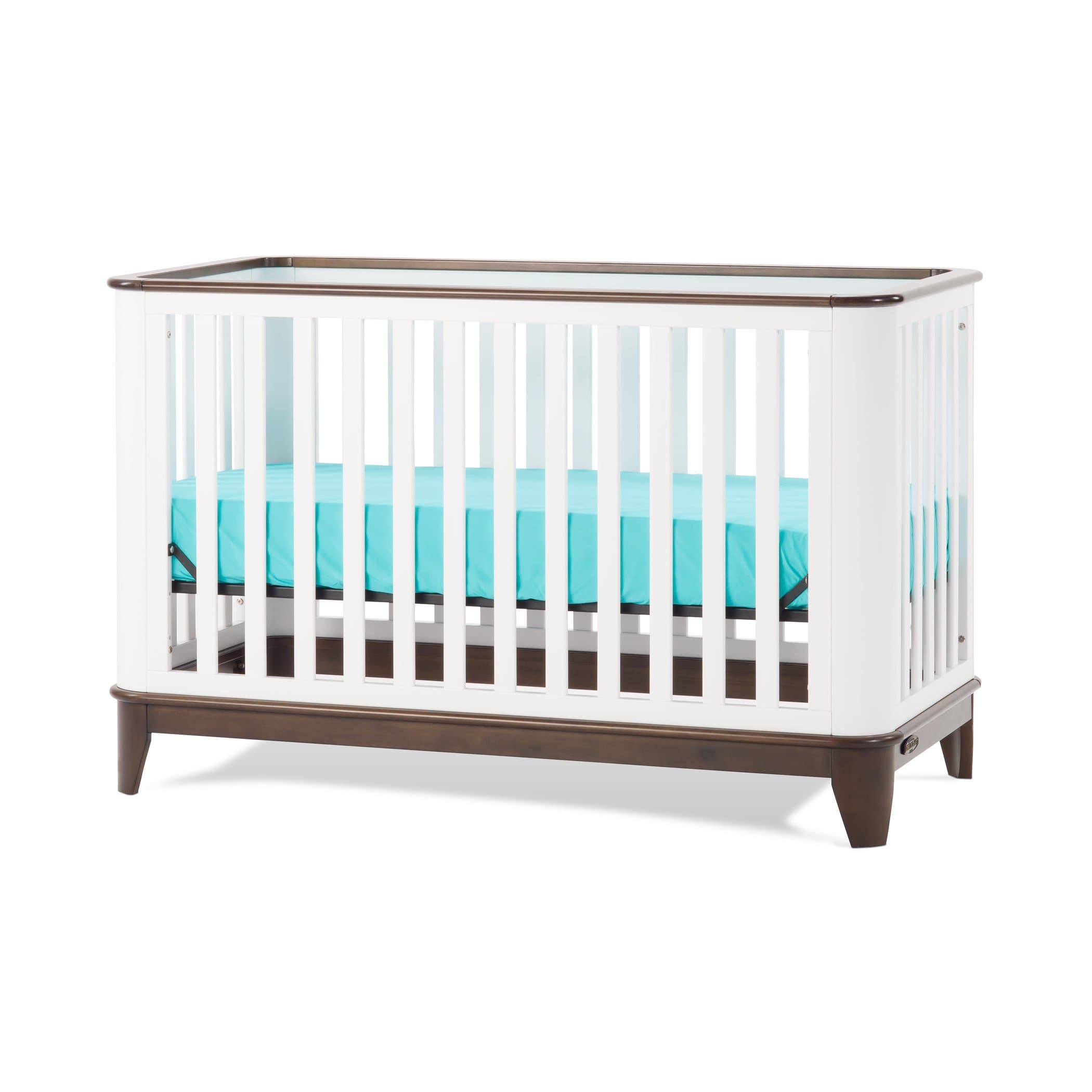 Child Craft Studio 4-in-1 Convertible Crib, Matte White/Slate