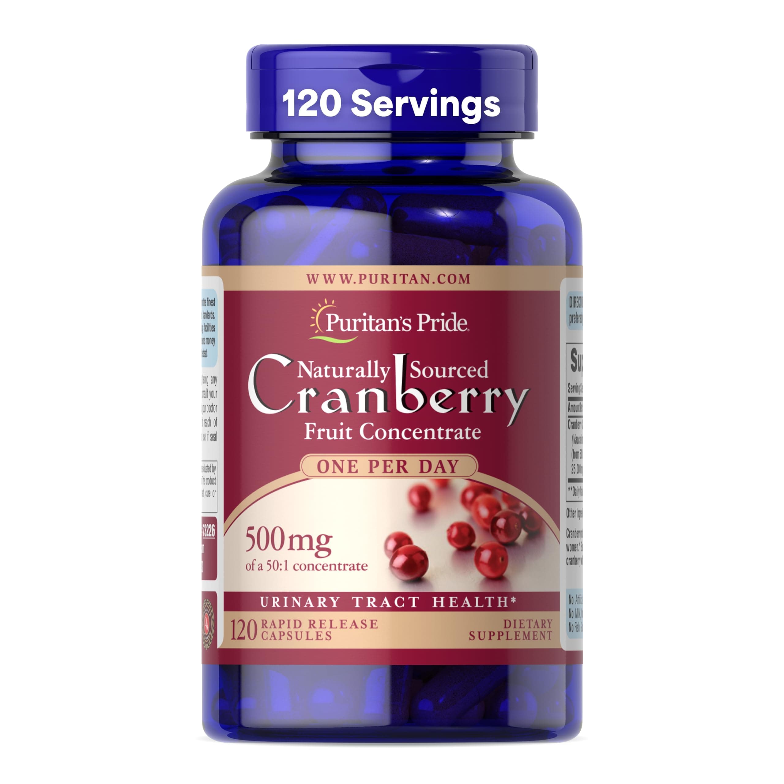 Puritans Pride One A Day Cranberry -120 Capsules