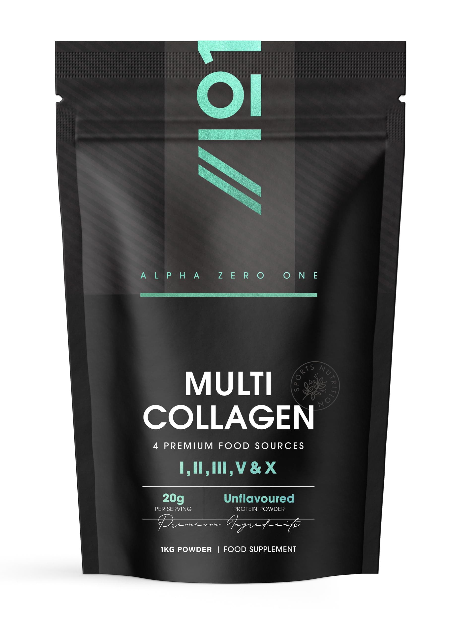 Multi Collagen Protein Powder 1kg - Types I, II, III, V & X - Hydrolyzed Grass Fed Bovine, Wild Caught Fish, & Free-Range Chicken & Eggshell Collagen. by Alpha01
