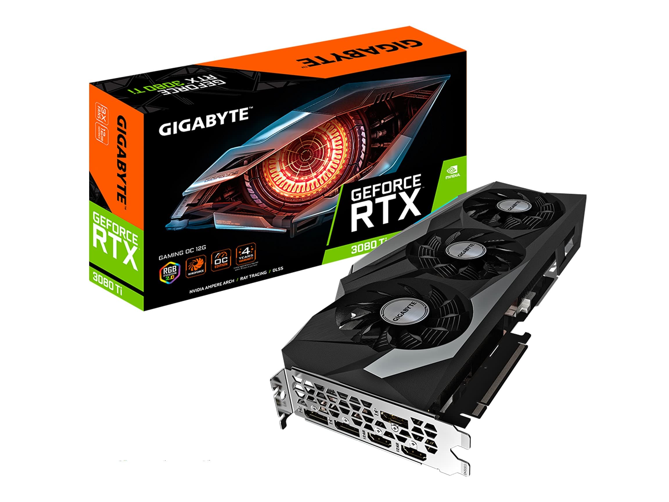 GeForce RTX 3080 Ti Gaming OC 12G Graphics Card, 3X WINDFORCE Fans, 12GB 384-Bit GDDR6X, GV-N308TGAMING OC-12GD Video Card