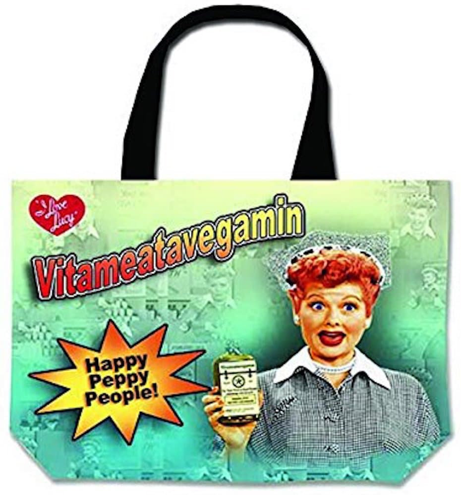 I Love Lucy Large Tote Bag Vitameatavegamin