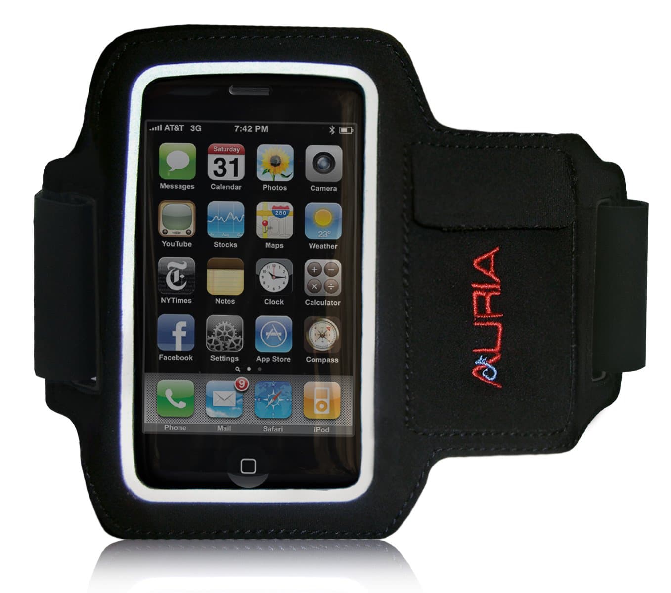 Auria : Universal Smartphone Armband for iPhone 6/5, Samsung Galaxy S 6/5 even with protective case