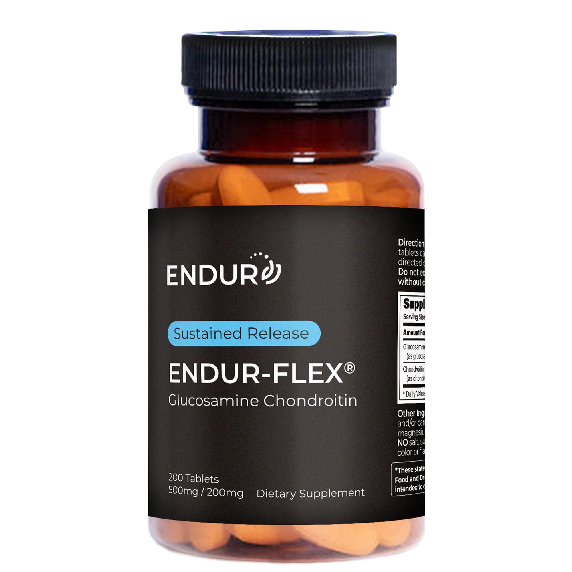 - ENDUR-FLEX, Glucosamine Chondroitin Joint Support Supplement For Helping Preserve Your Active Mobility, Gluten Free, 500mg/200mg (200 Tablets)