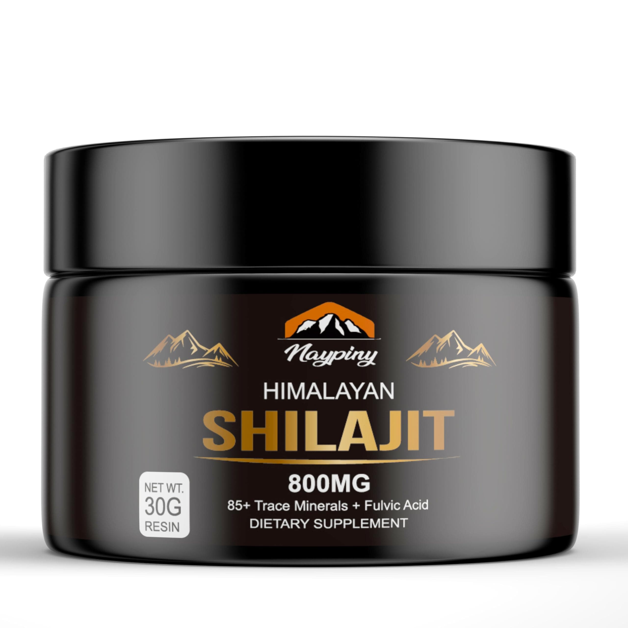 Shilajit Pure Himalayan Organic Shilajit Resin, 800mg Gold Grade Natural Shilajit for Men & Women, with 85+ Fulvic Acid & Trace Minerals, Energy Boost, Immune Support, 30 Grams