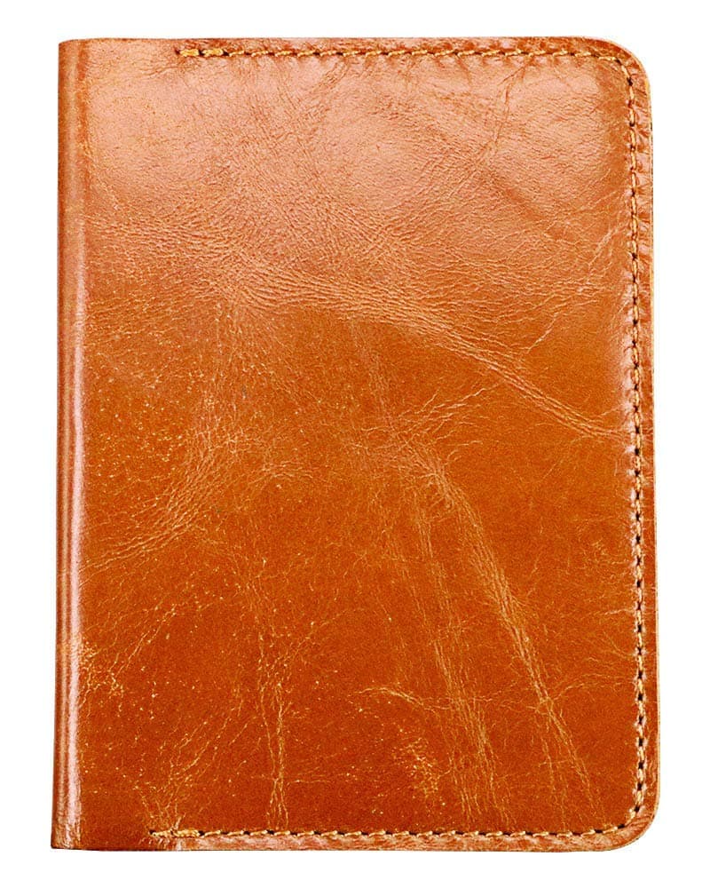 HAZZAR Luxury Genuine Leather Passport Holder RFID Blocking Wallet with Free Travel Neck Pouch (Beige)