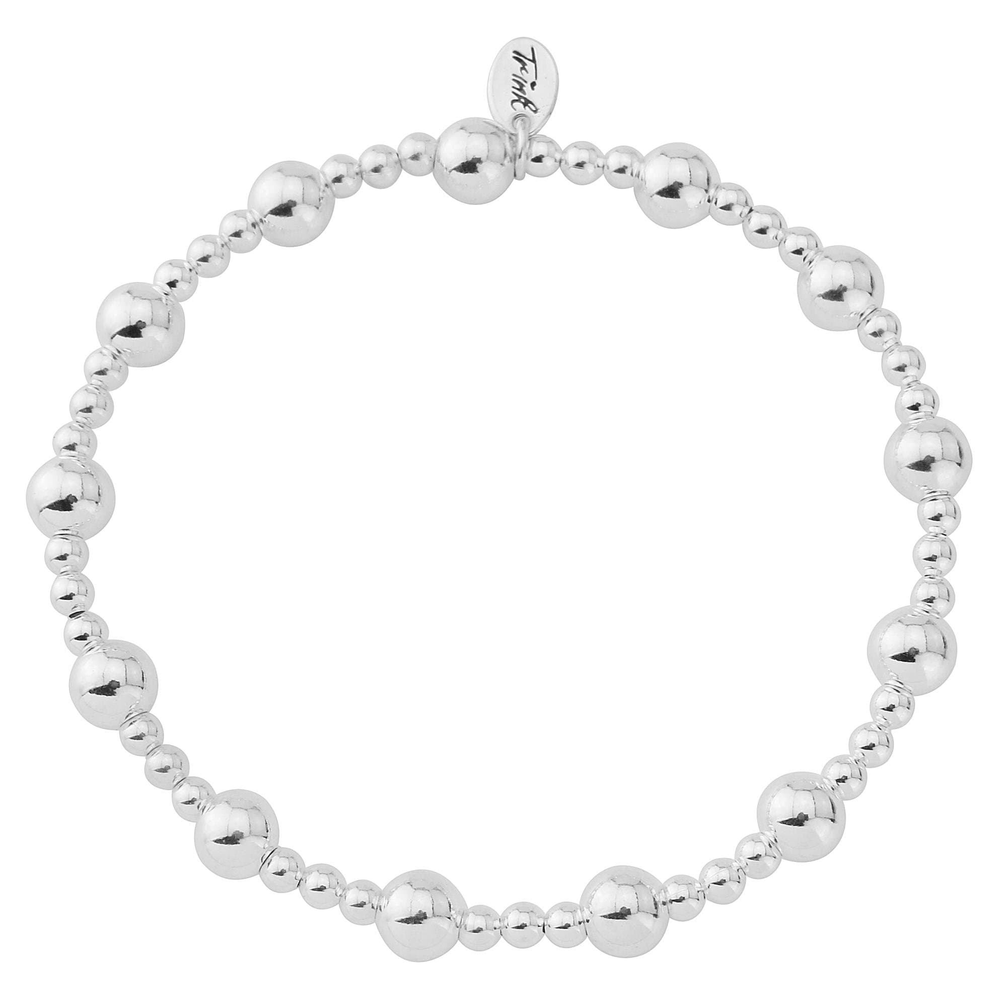 TRINKBrand Harmony Sterling Silver Beaded Charm Bracelet