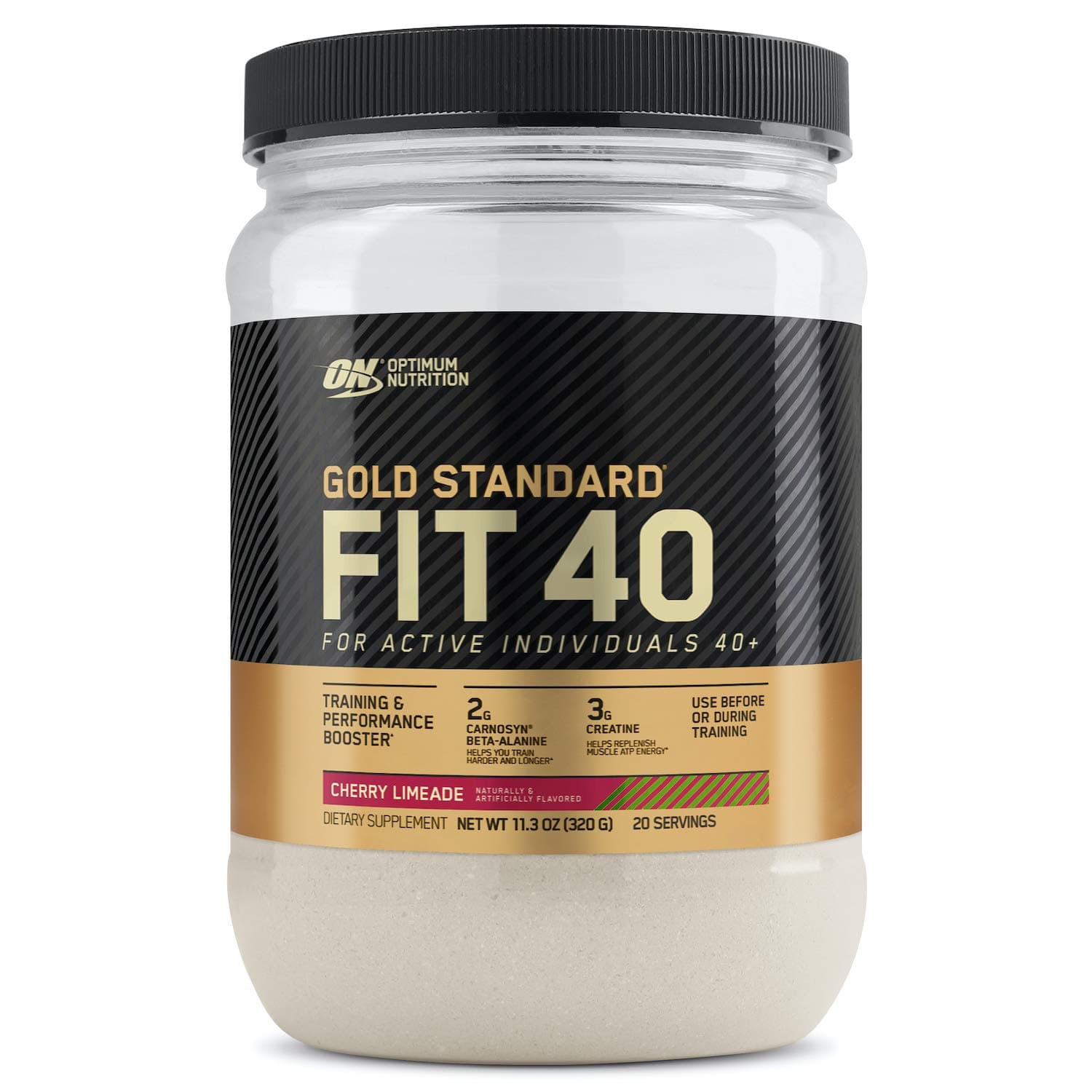Optimum Nutrition Gold Standard FIT 40 PreWorkout Booster, Cherry Limeade, 11.3 Oz