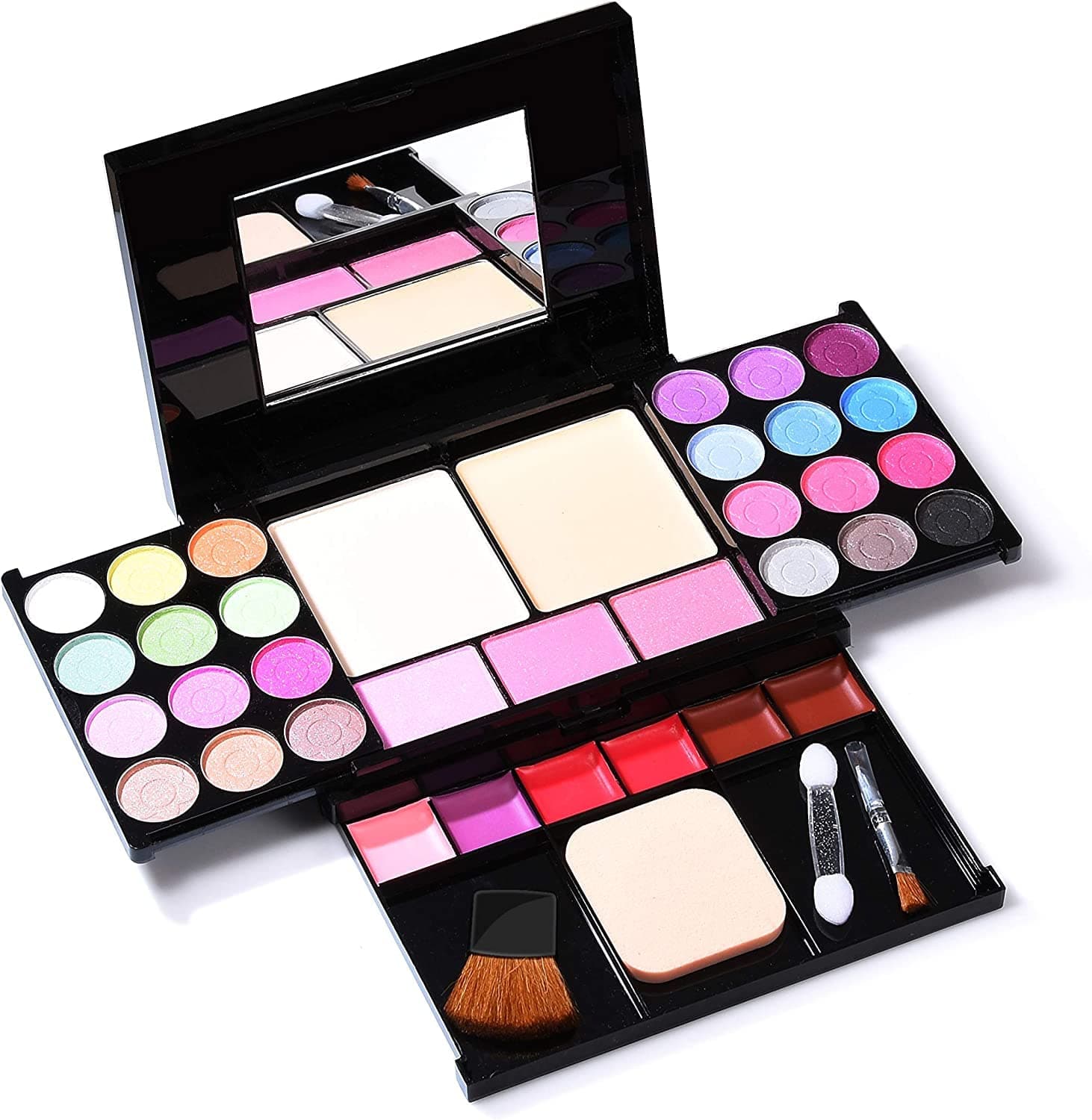 Eyeshadow Palette Makeup Palette 35 Bright Colors Matte and Shimmer Lip Gloss Blush Brushes